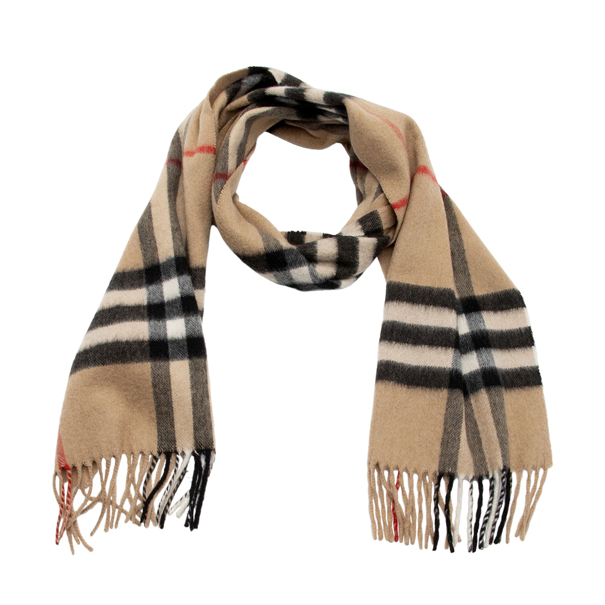 Burberry Cashmere Classic Check Scarf (SHF-oTNvBZ)