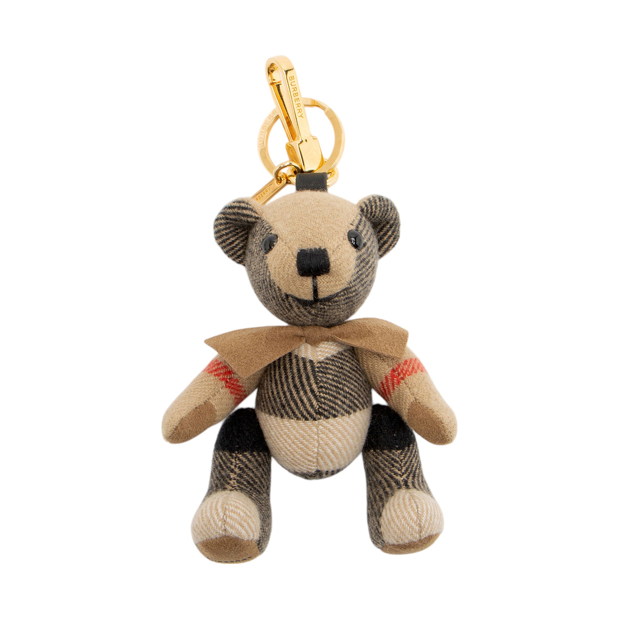 Burberry Cashmere Check Thomas Bear Bag Charm