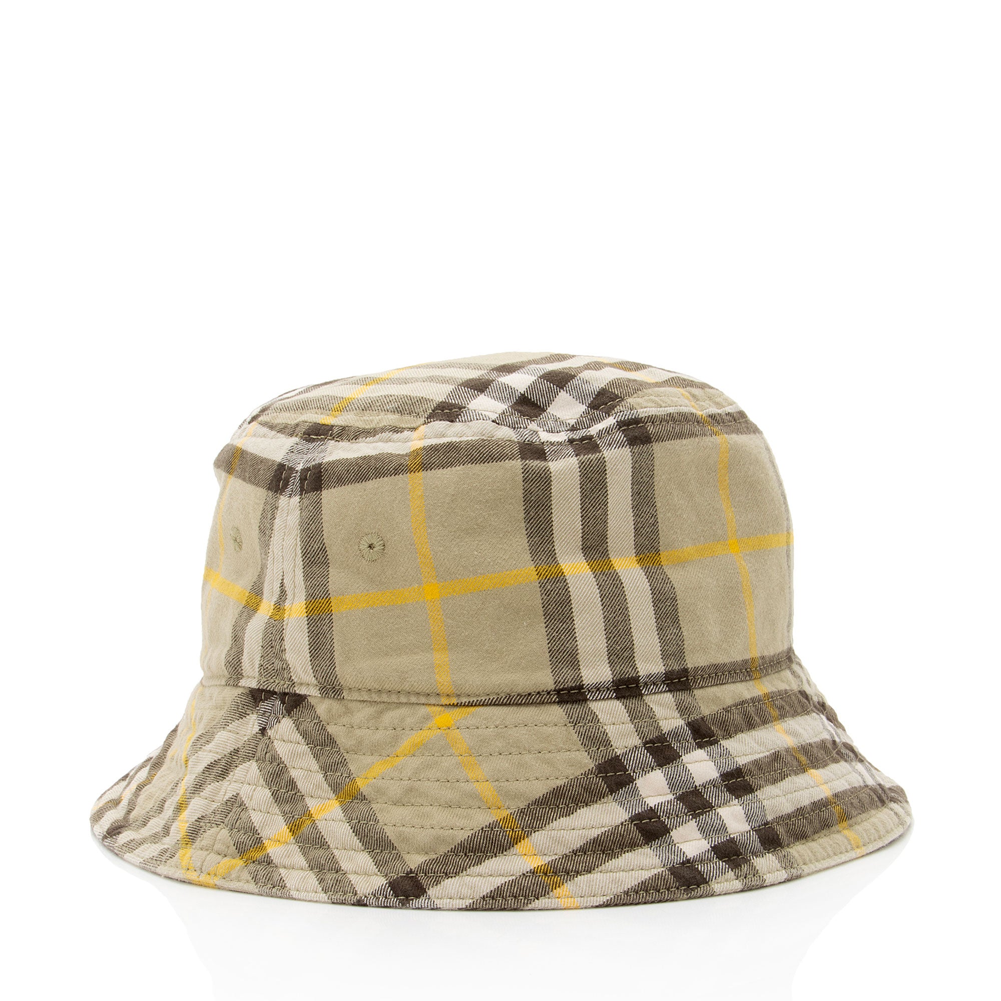 Burberry Cotton Check Bucket Hat - Size M