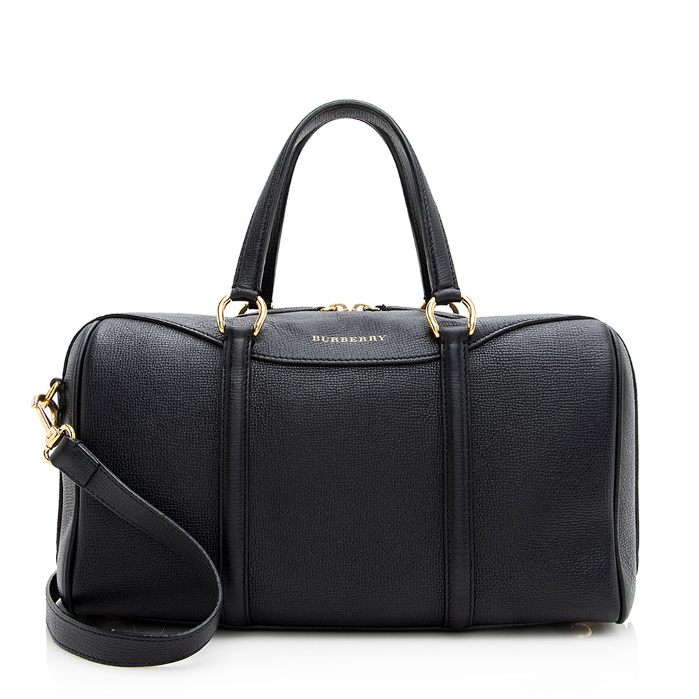 burberry walk in the rain bowler bag 2007 Burberry Leather Alchester Bowling Bag (SHF-19705)