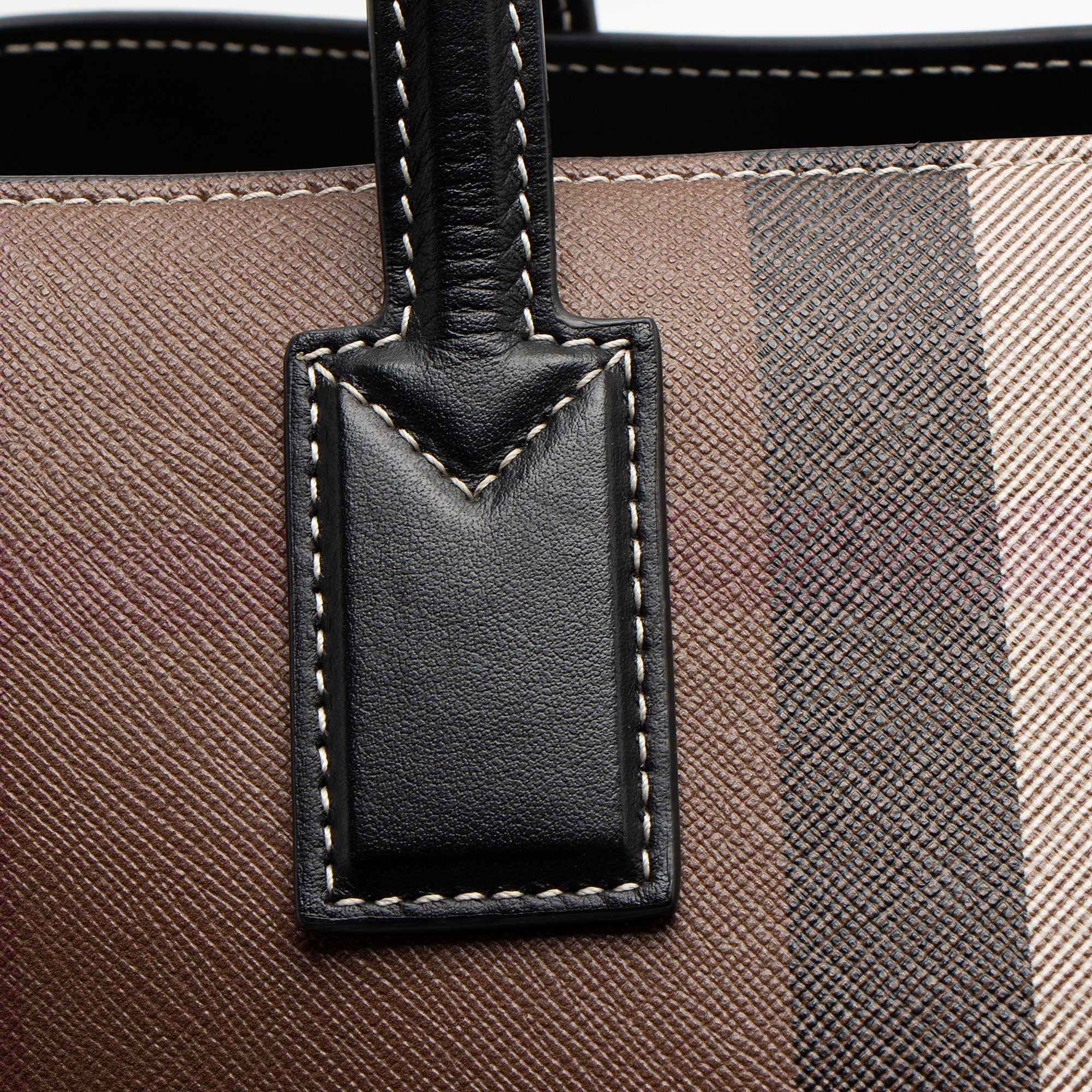 Burberry E-Canvas House Check Denny Medium Tote