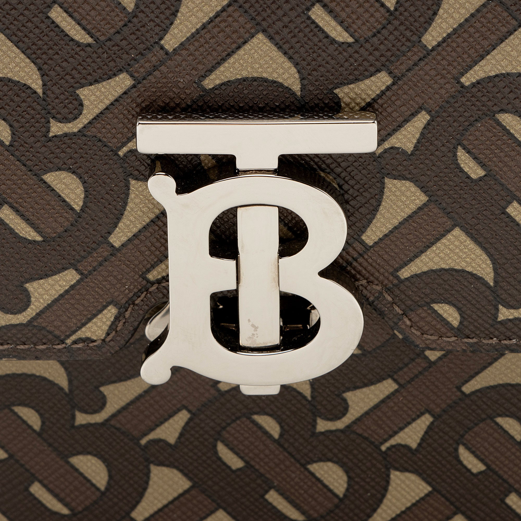 Burberry E-Canvas TB Monogram Robin Mini Messenger