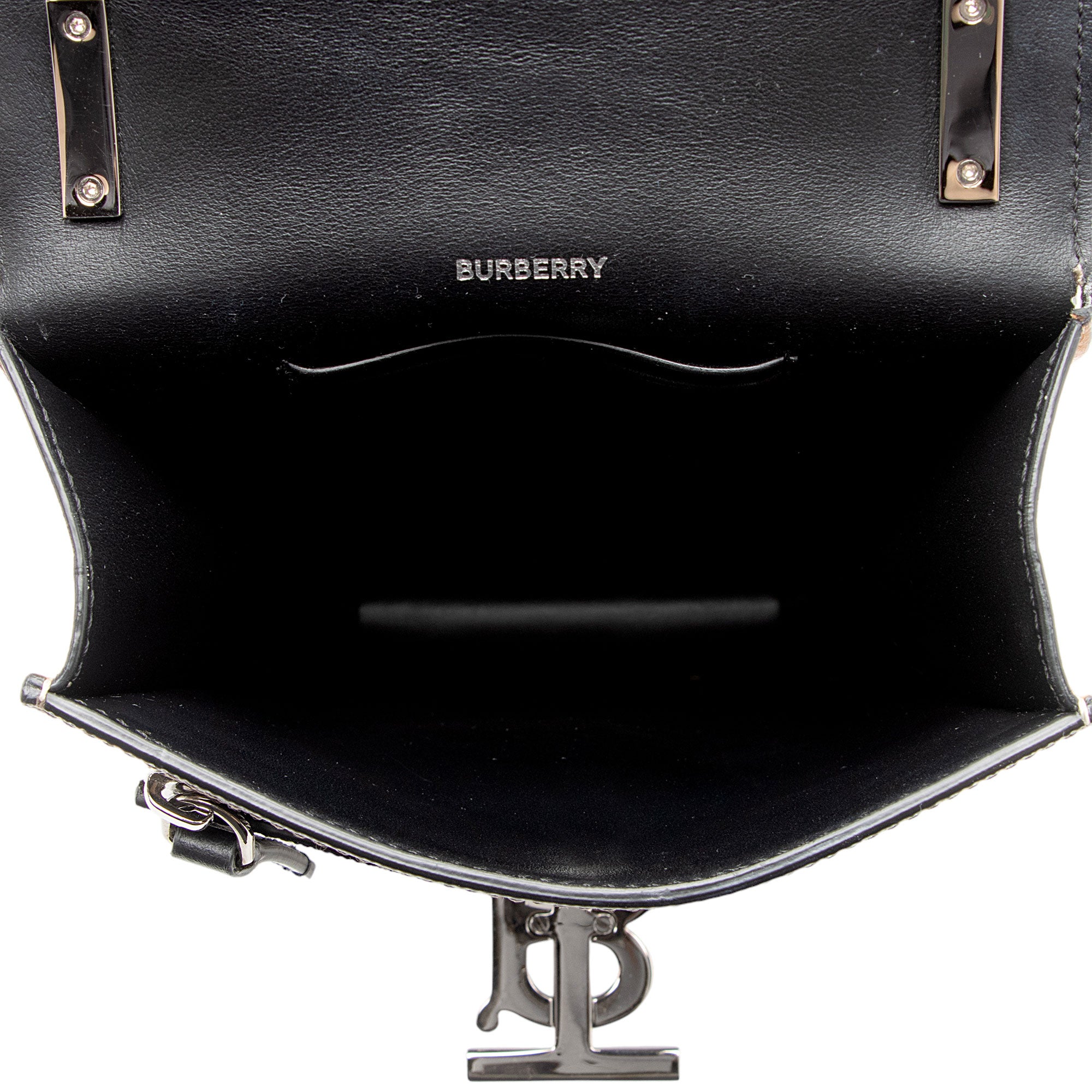 Burberry E-Canvas TB Monogram Robin Mini Messenger