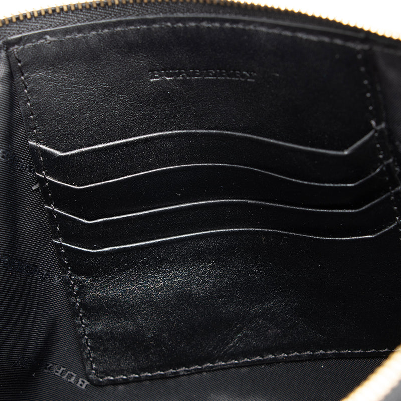 Burberry Embossed Leather Check Peyton Wristlet (SHF-PyULep)