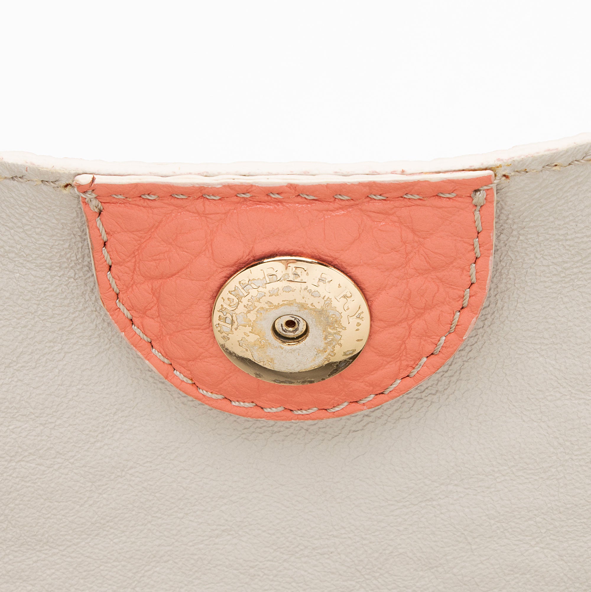 Burberry Embossed Leather Check Canterbury Small Tote