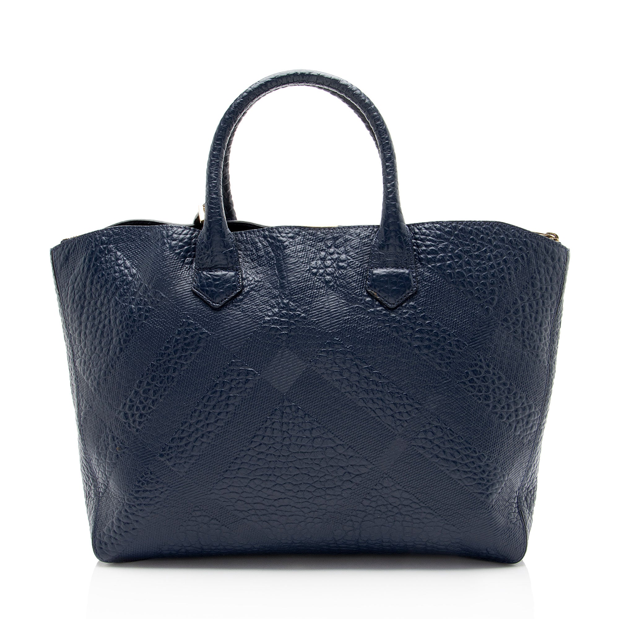 Burberry Embossed Leather Check Dewsbury Tote