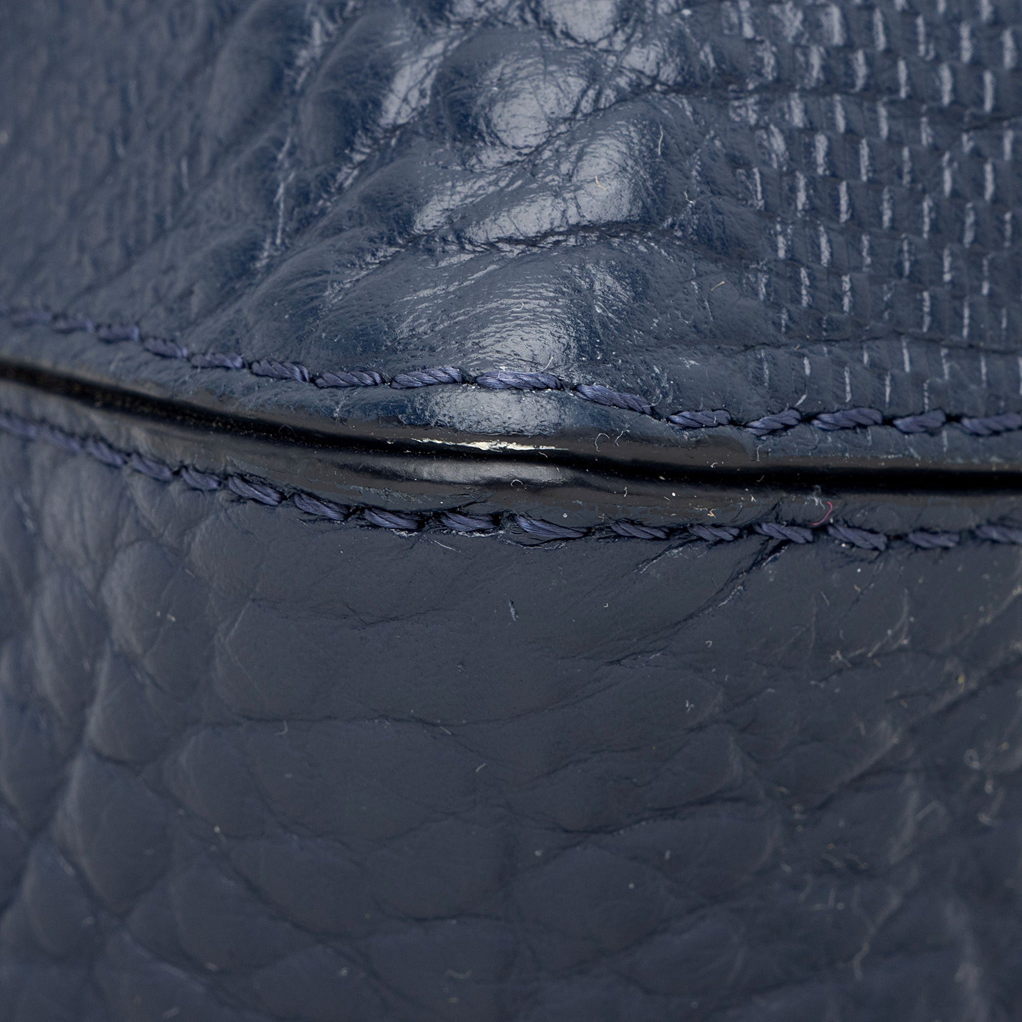 Burberry Embossed Leather Check Dewsbury Tote