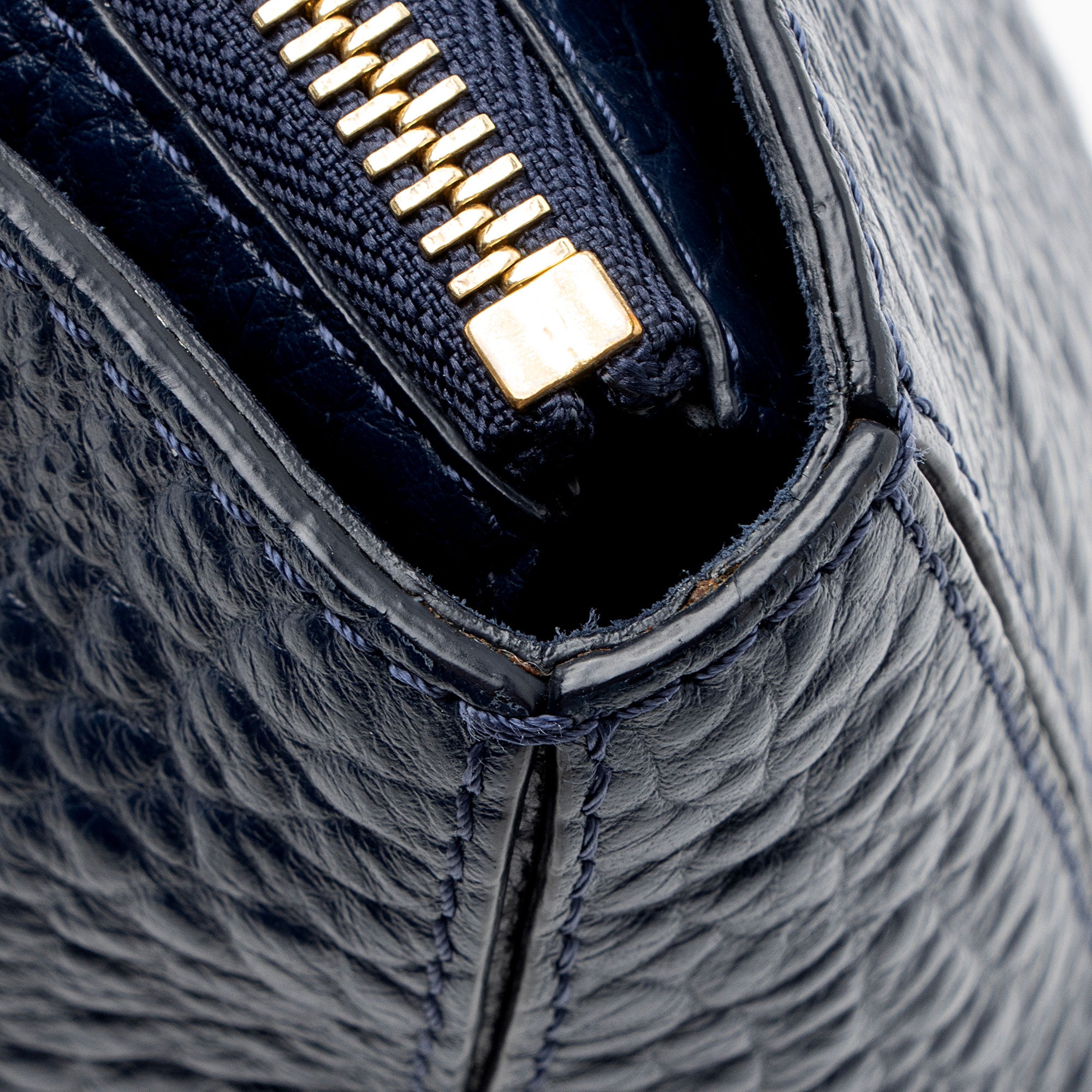 Burberry Embossed Leather Check Dewsbury Tote