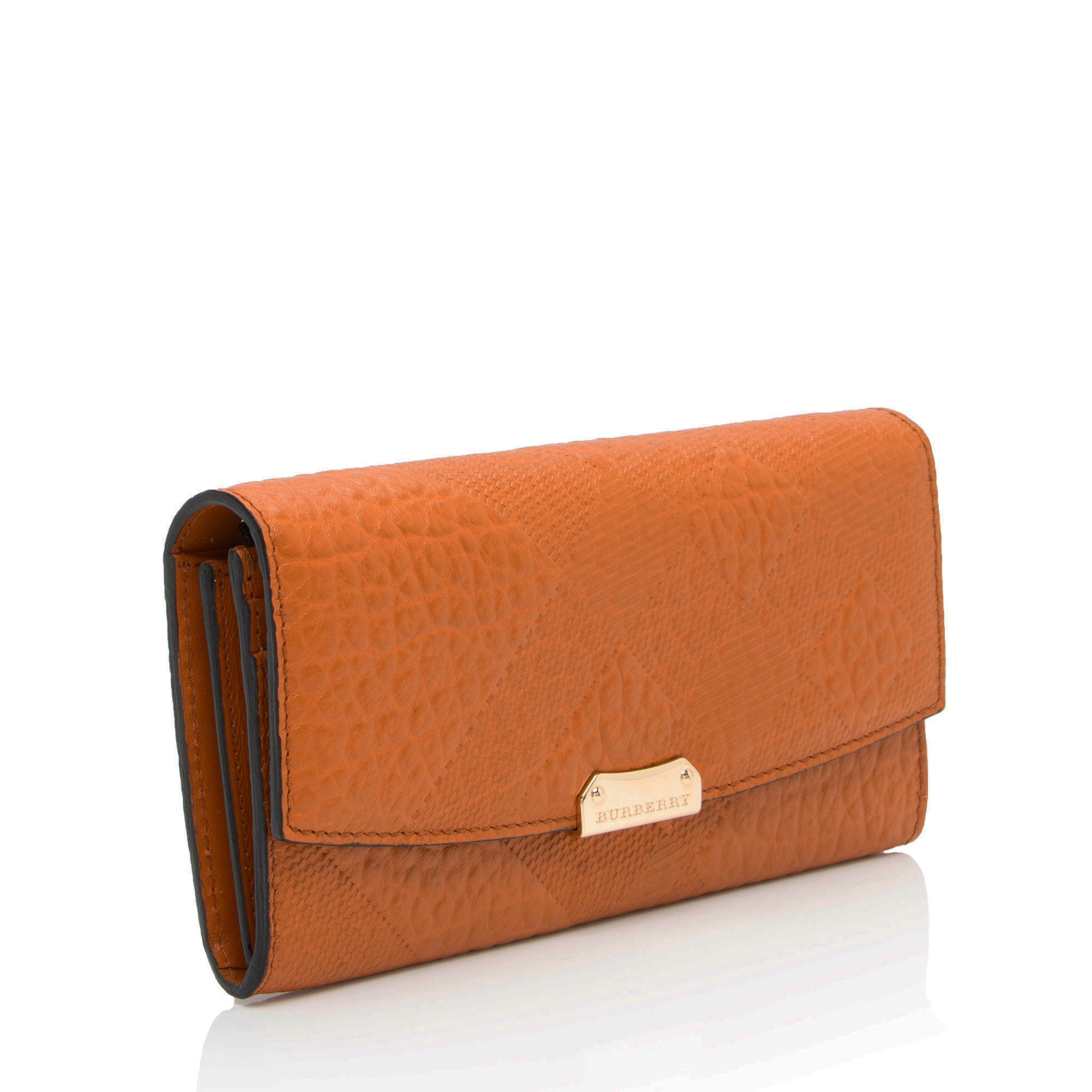 Burberry Embossed Leather Porter Wallet (SHF-QF78fN)