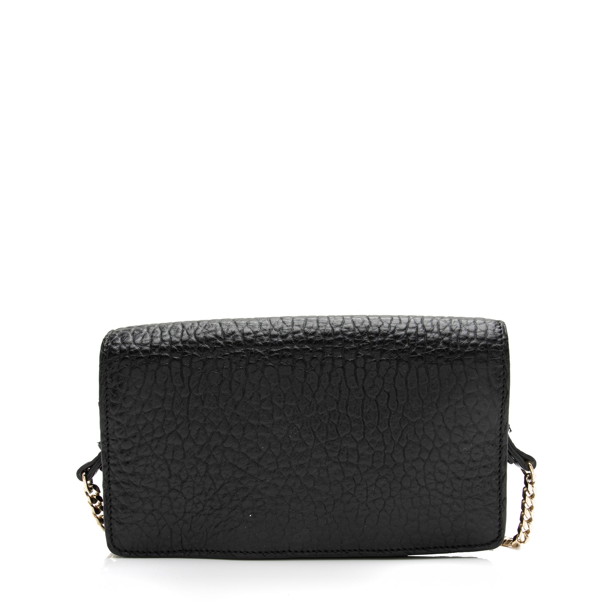 Burberry Grained Leather Madison Wallet on Chain (SHF-23926)