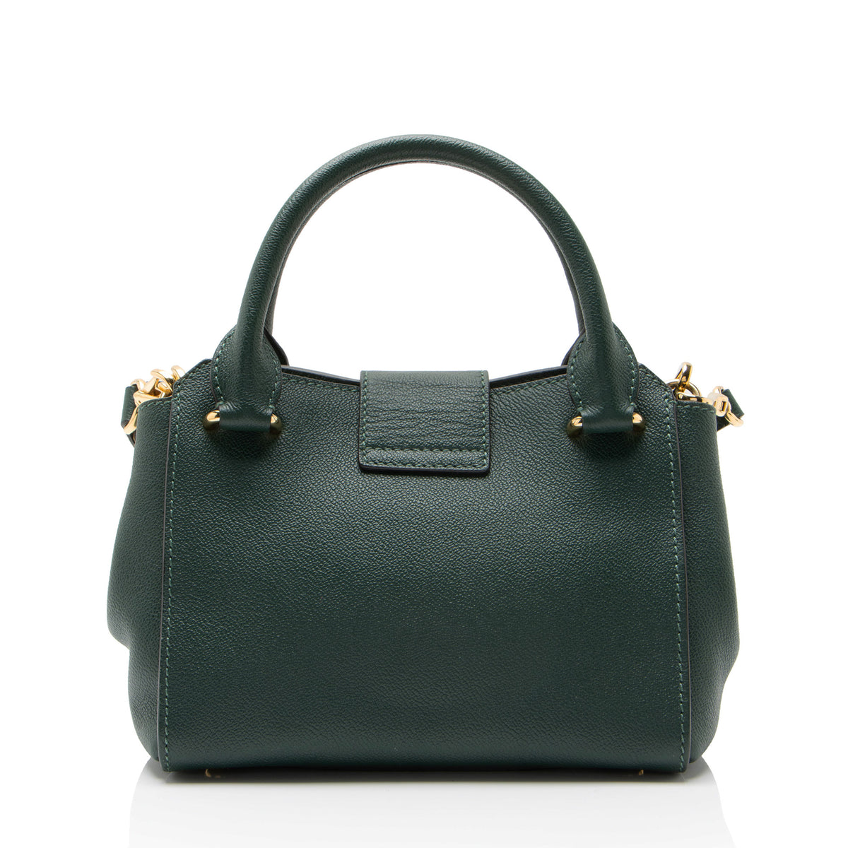 Burberry Grained Leather Buckle Small Tote
