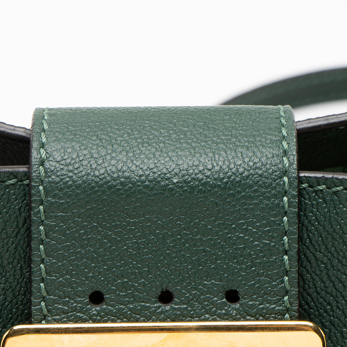 Burberry Grained Leather Buckle Small Tote