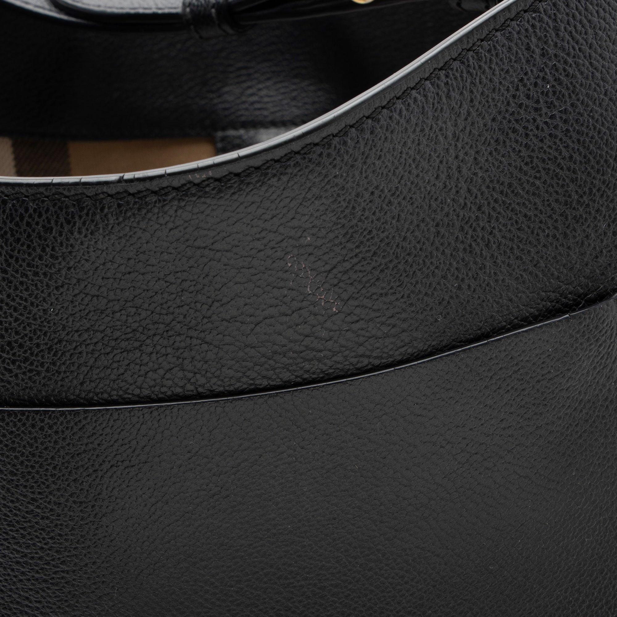 Burberry Grained Leather Elmstone Small Hobo