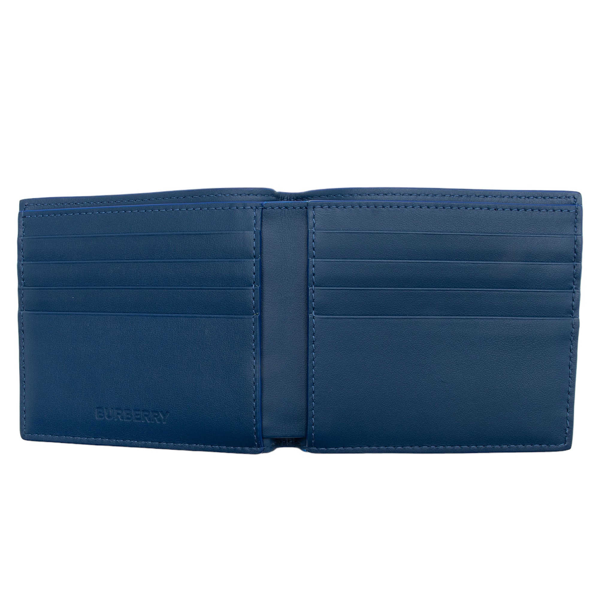 Burberry Grainy Calfskin Embossed Logo Bi-Fold Wallet (SHF-qaekqv)