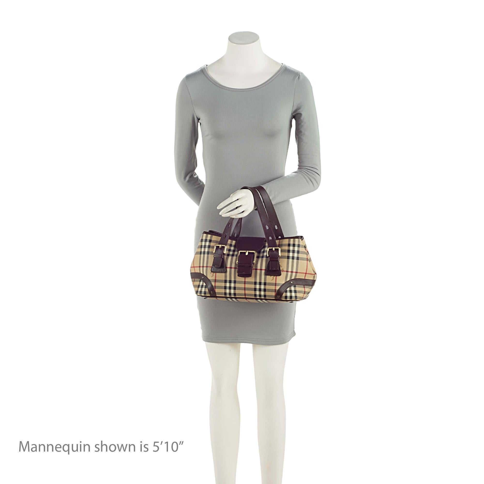 Burberry Haymarket Check Buckle Satchel (SHF-zrbH5J)