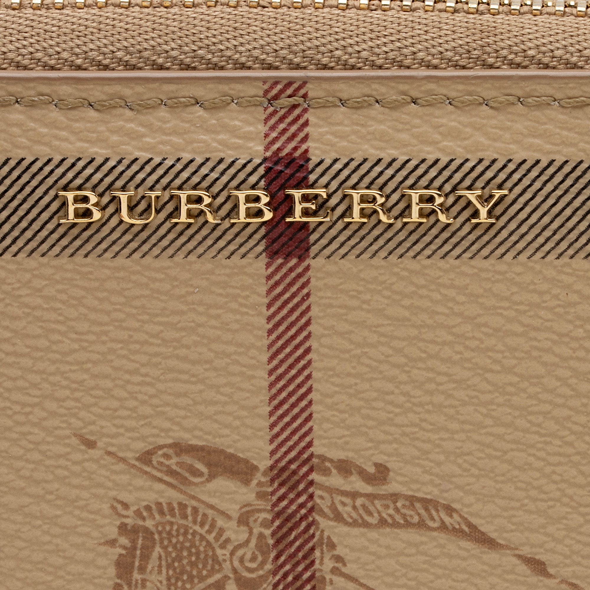 Burberry Haymarket Check Zip Around Wallet (SHF-T4rgfq)
