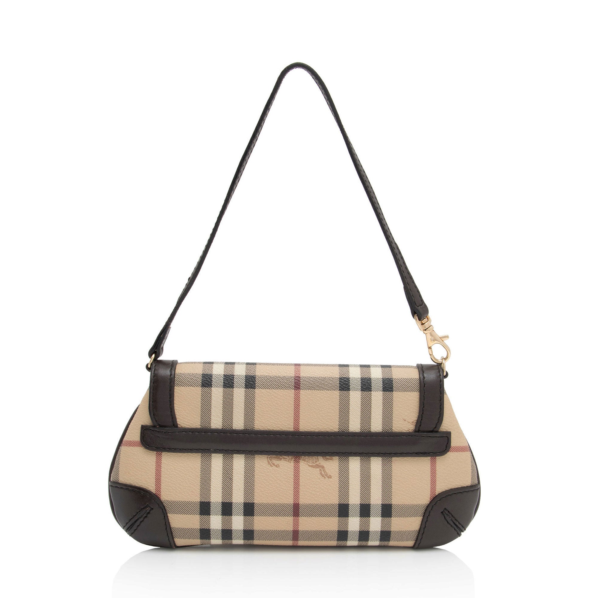 Burberry Haymarket Check Small Flap Shoulder Bag (SHF-AaFtEK)