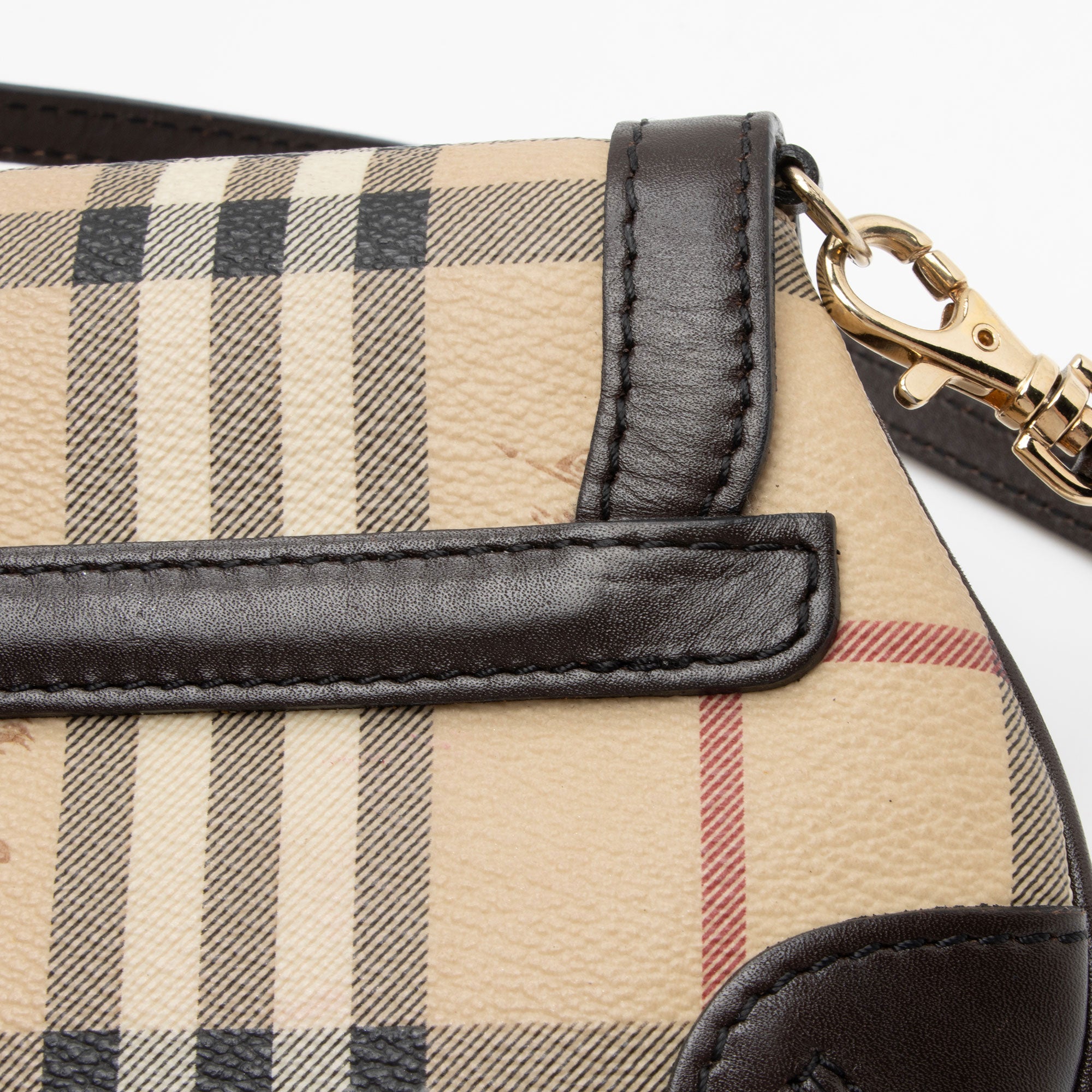 Burberry Haymarket Check Small Flap Shoulder Bag (SHF-AaFtEK)