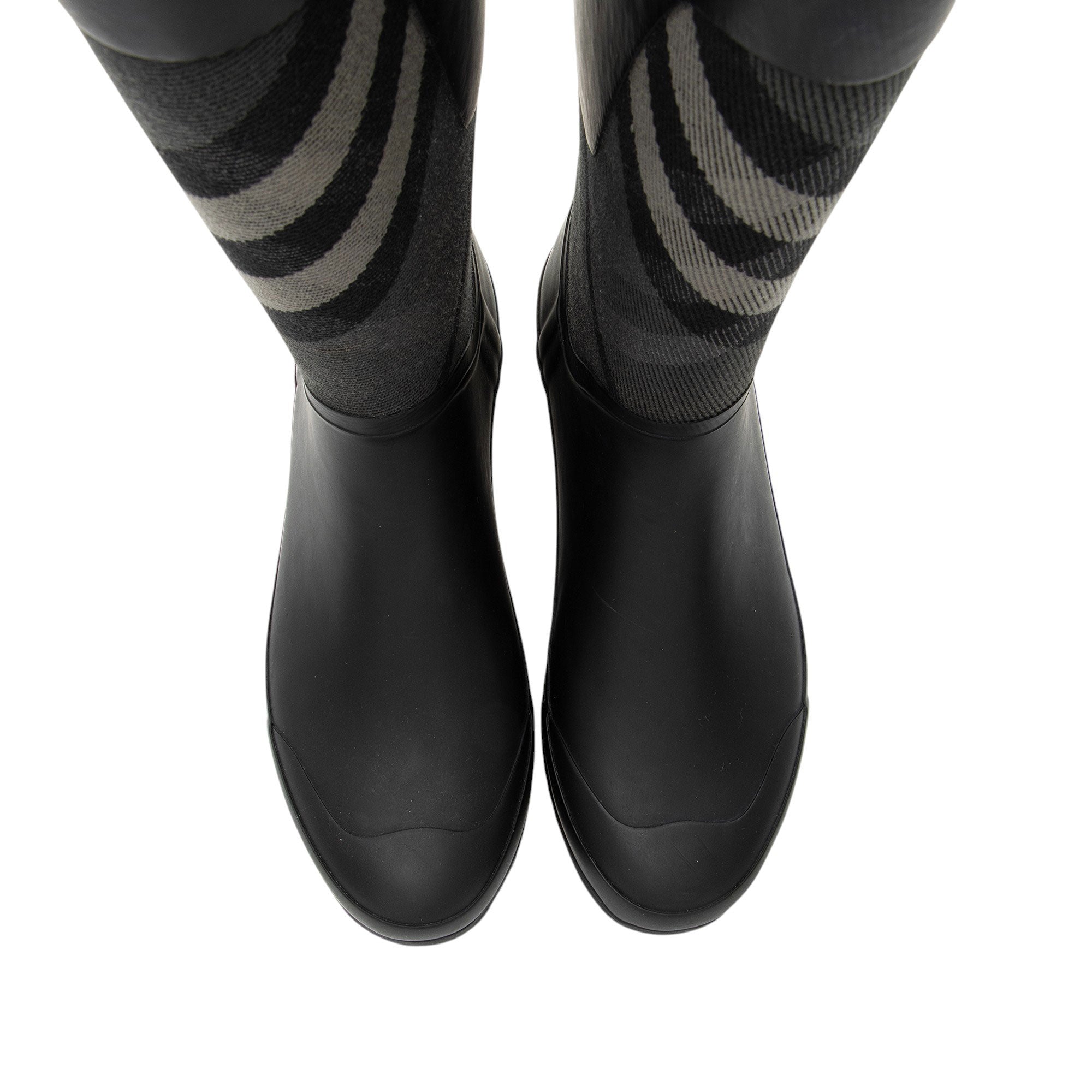 Burberry House Check Clemence Tall Rain Boots - Size 8 / 38
