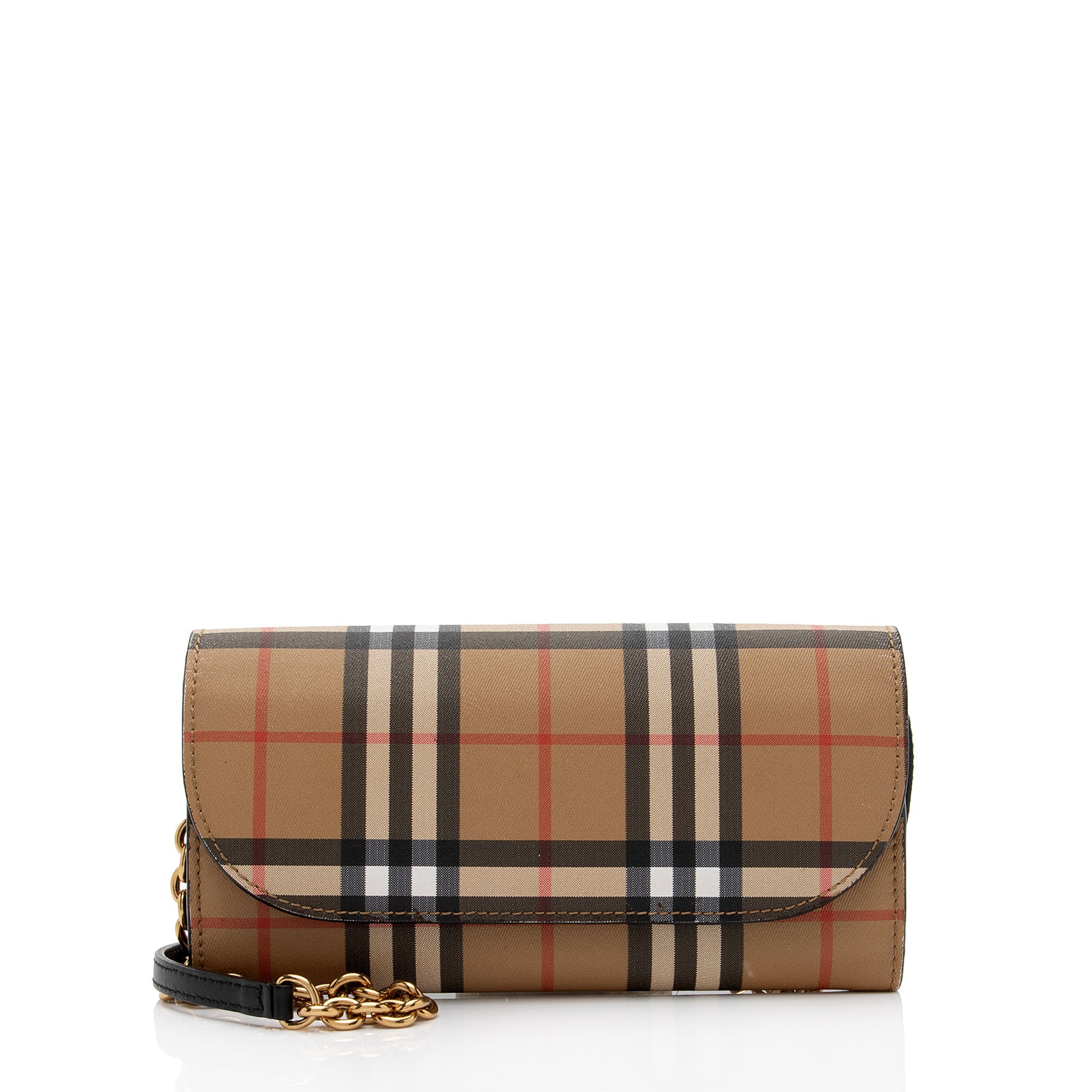 Burberry House Check Henley Chain Wallet (SHF-OabVyk)