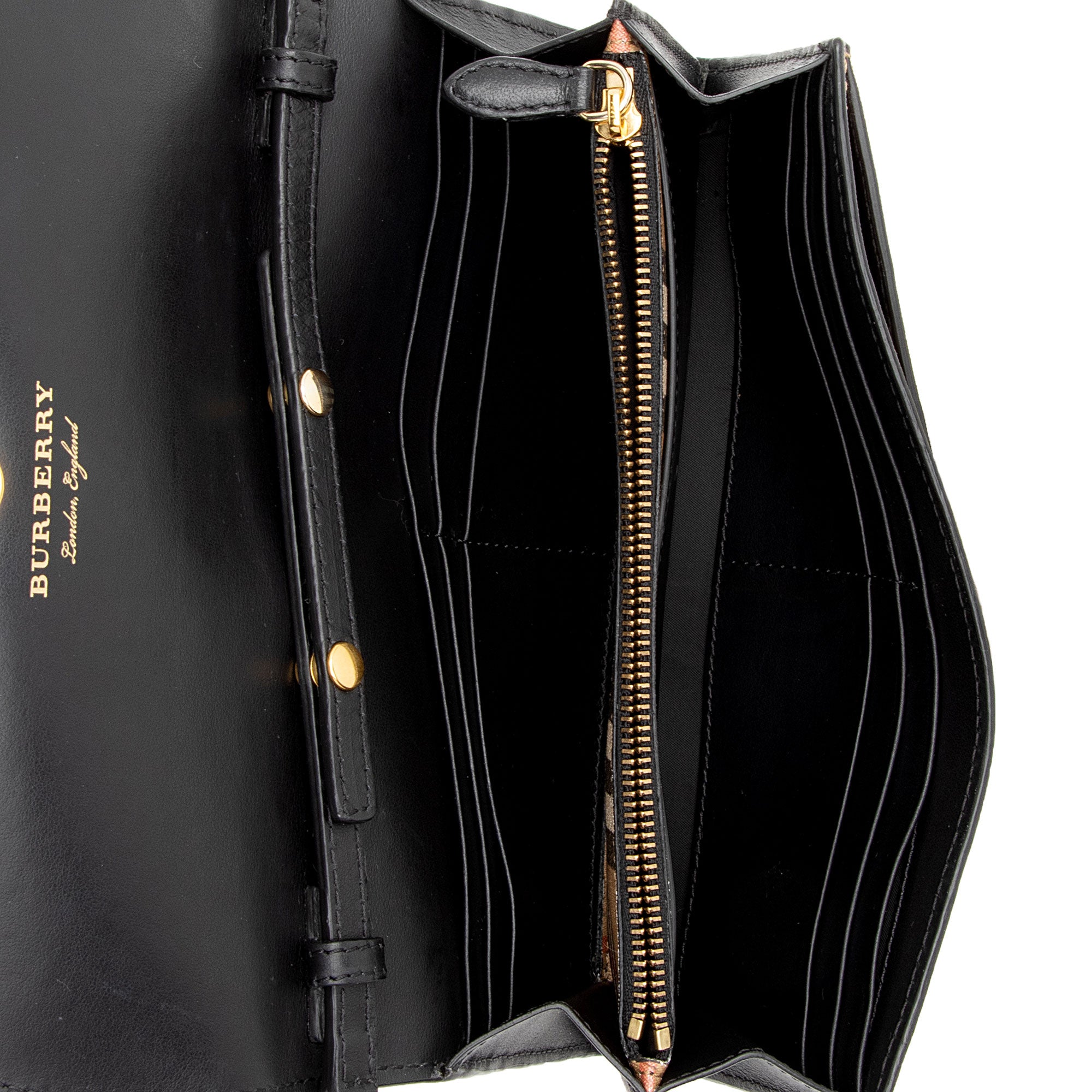 Burberry House Check Henley Chain Wallet (SHF-OabVyk)