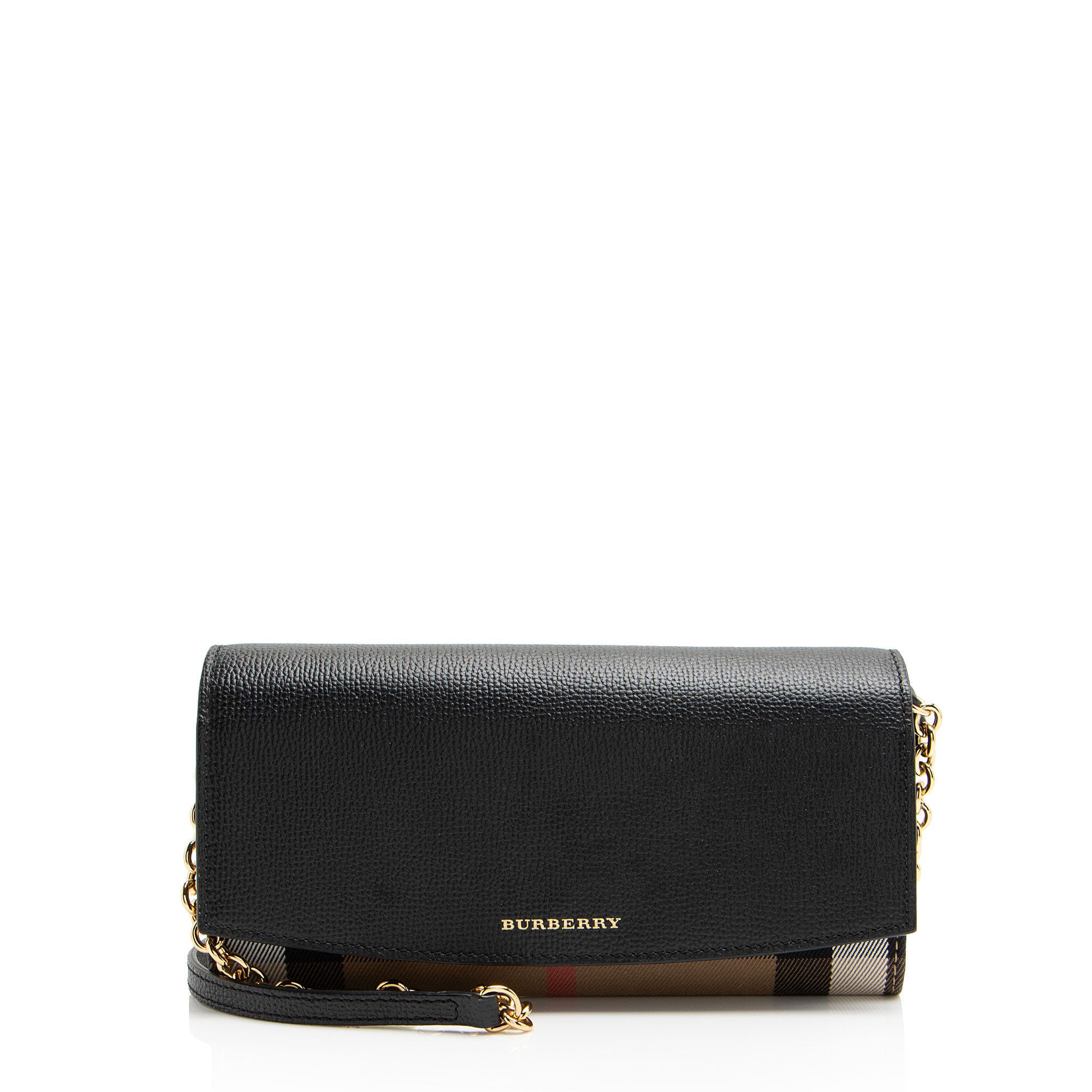 Burberry House Check Henley Chain Wallet (SHF-s1Vb4C)