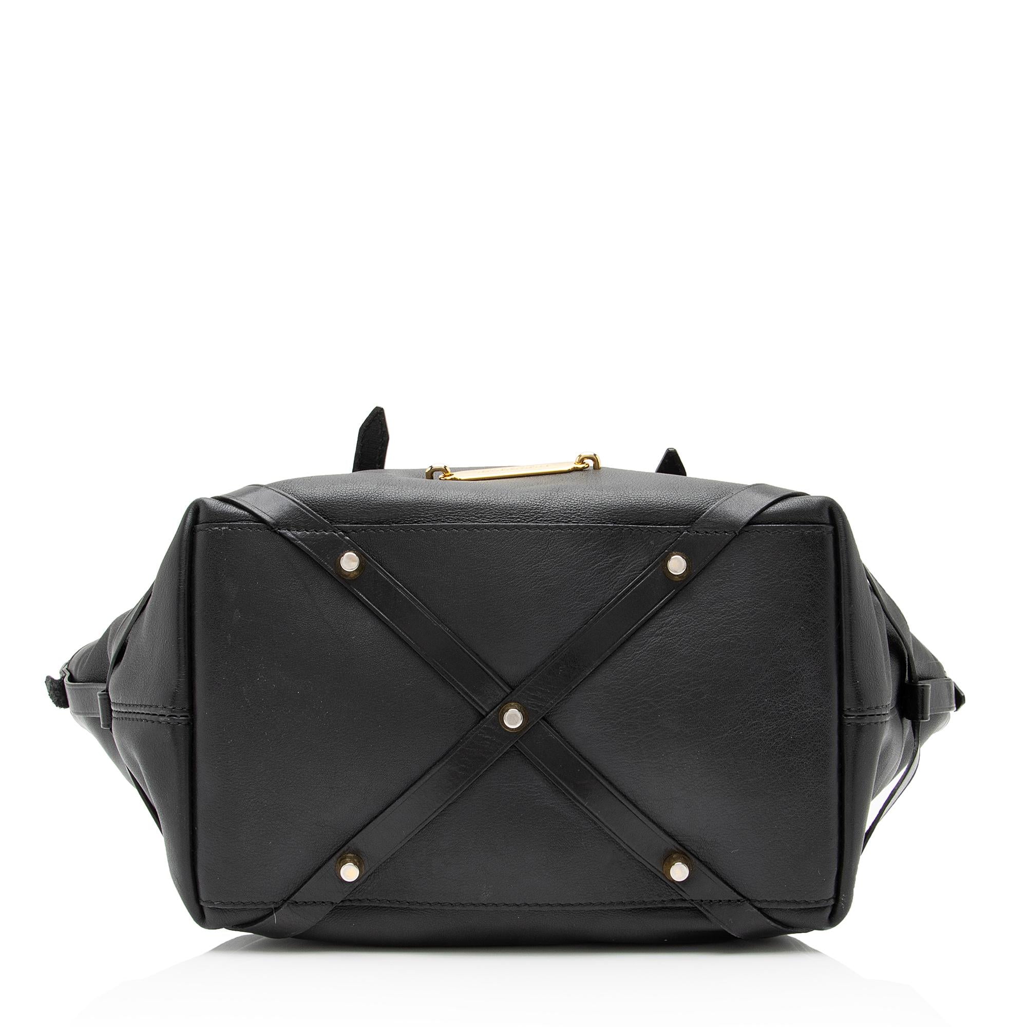 Burberry House Check Lambskin Bridle Salisbury Small Tote (SHF-mVCDxh)