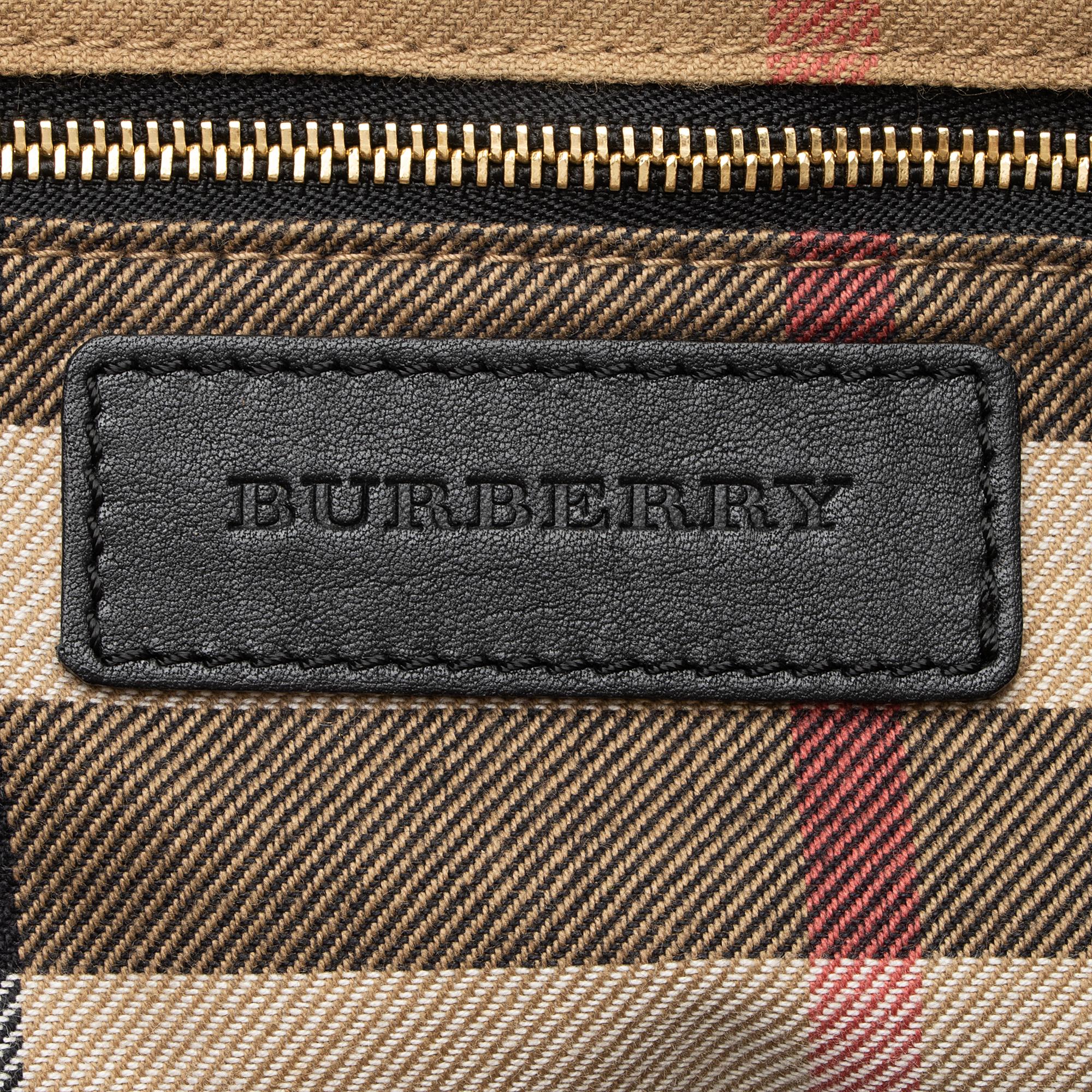 Burberry House Check Lambskin Bridle Salisbury Small Tote (SHF-mVCDxh)