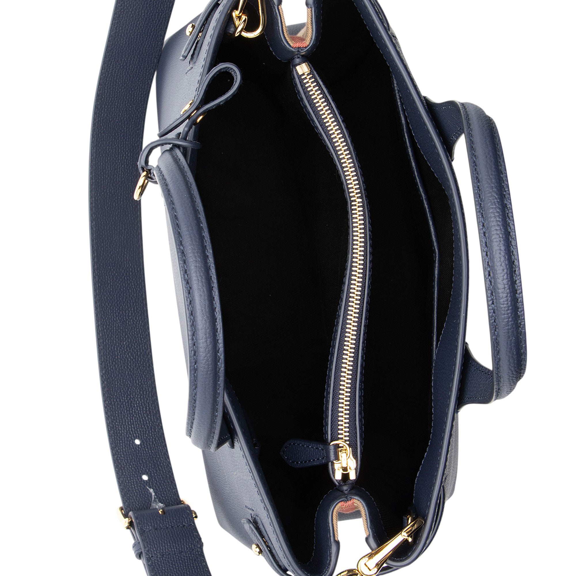 Burberry House Check Leather Banner Medium Tote