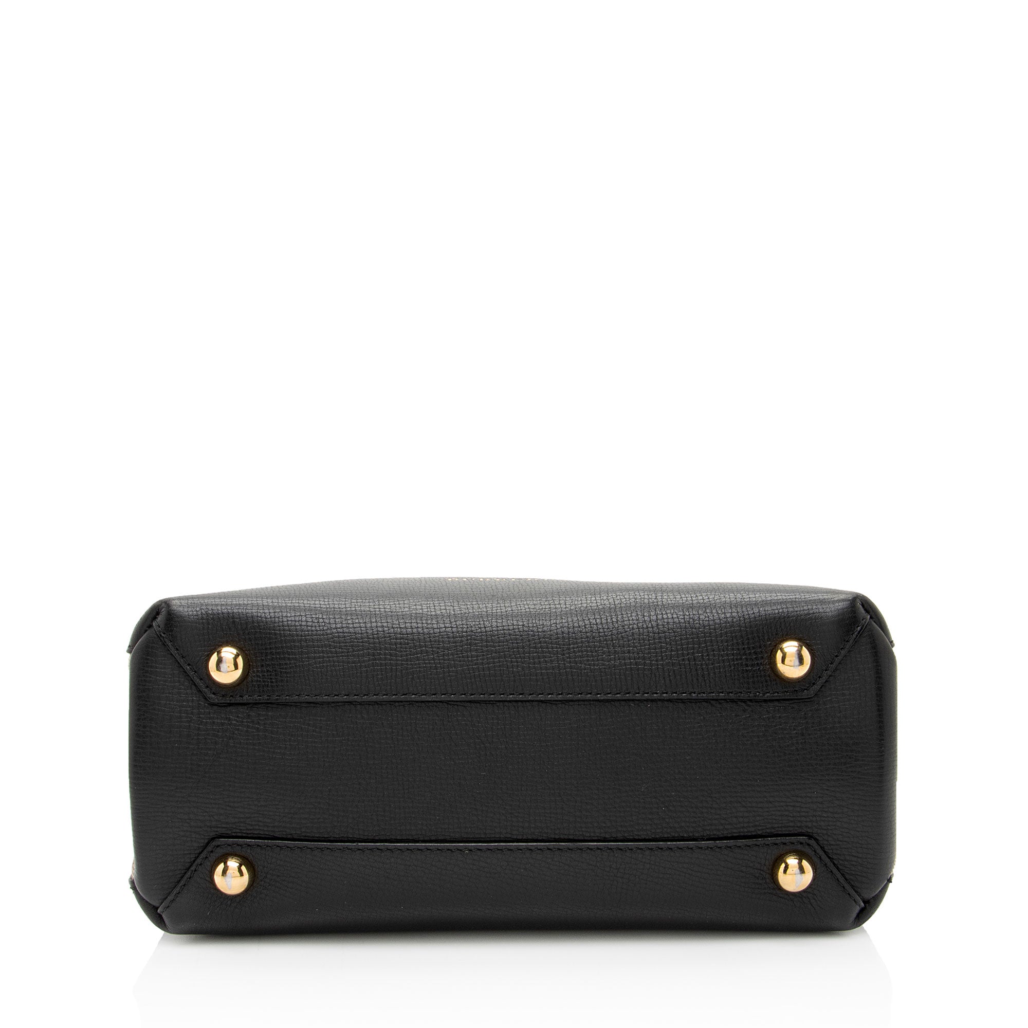 Burberry House Check Leather Banner Small Tote