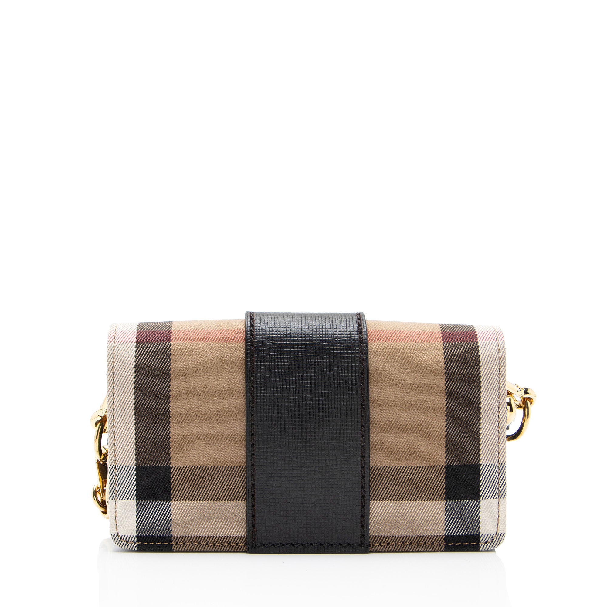 Burberry House Check Madison Buckle Small Shoulder Bag