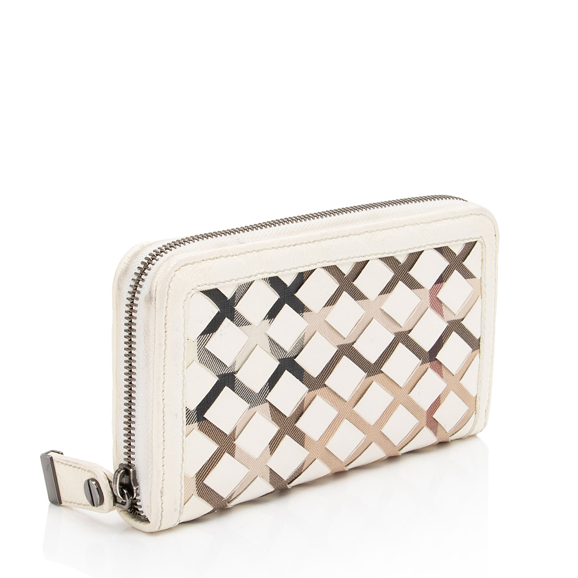 Burberry House Check Woven Zip Around Wallet (SHF-CERZ19)