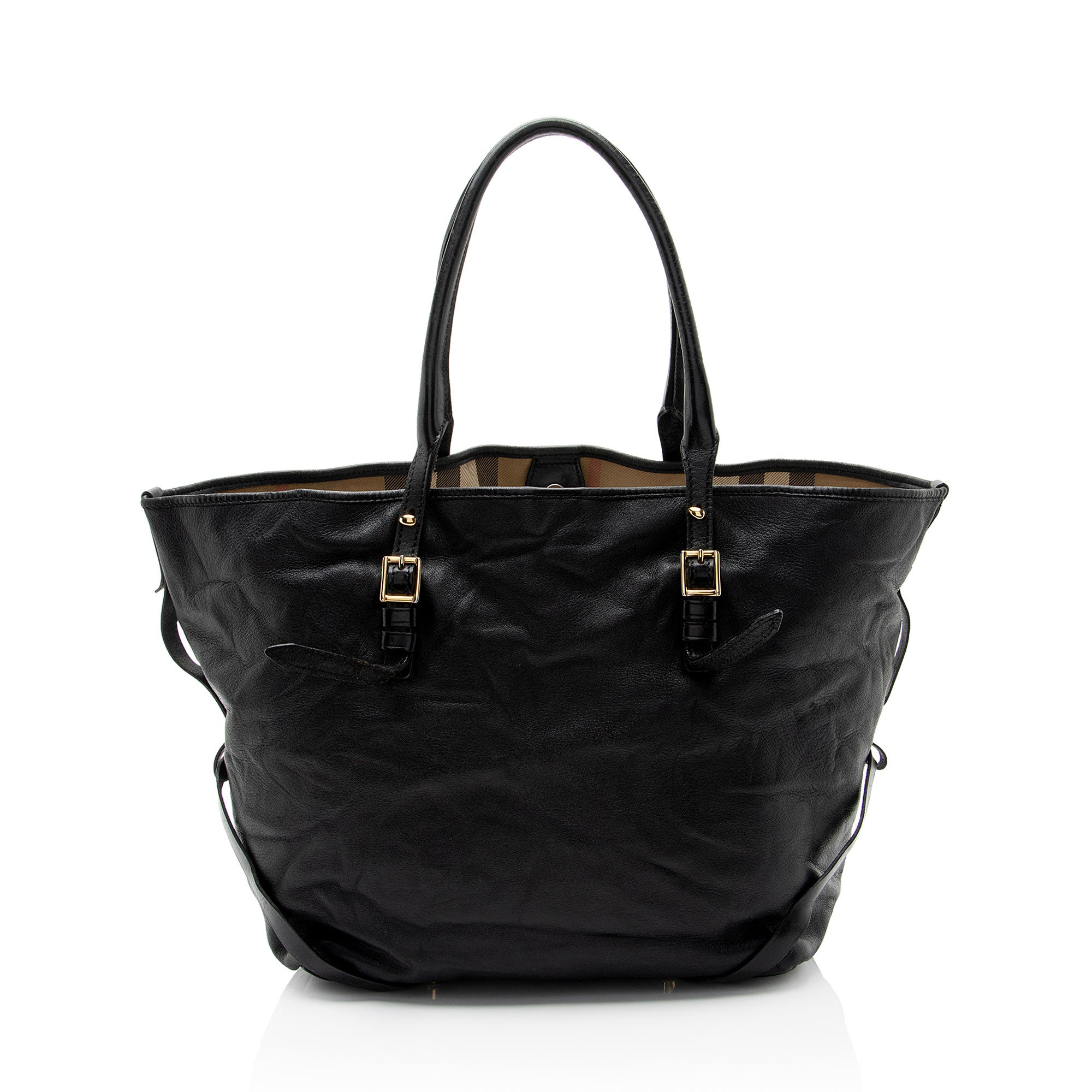 Burberry Lambskin Salisbury Bridle Medium Tote