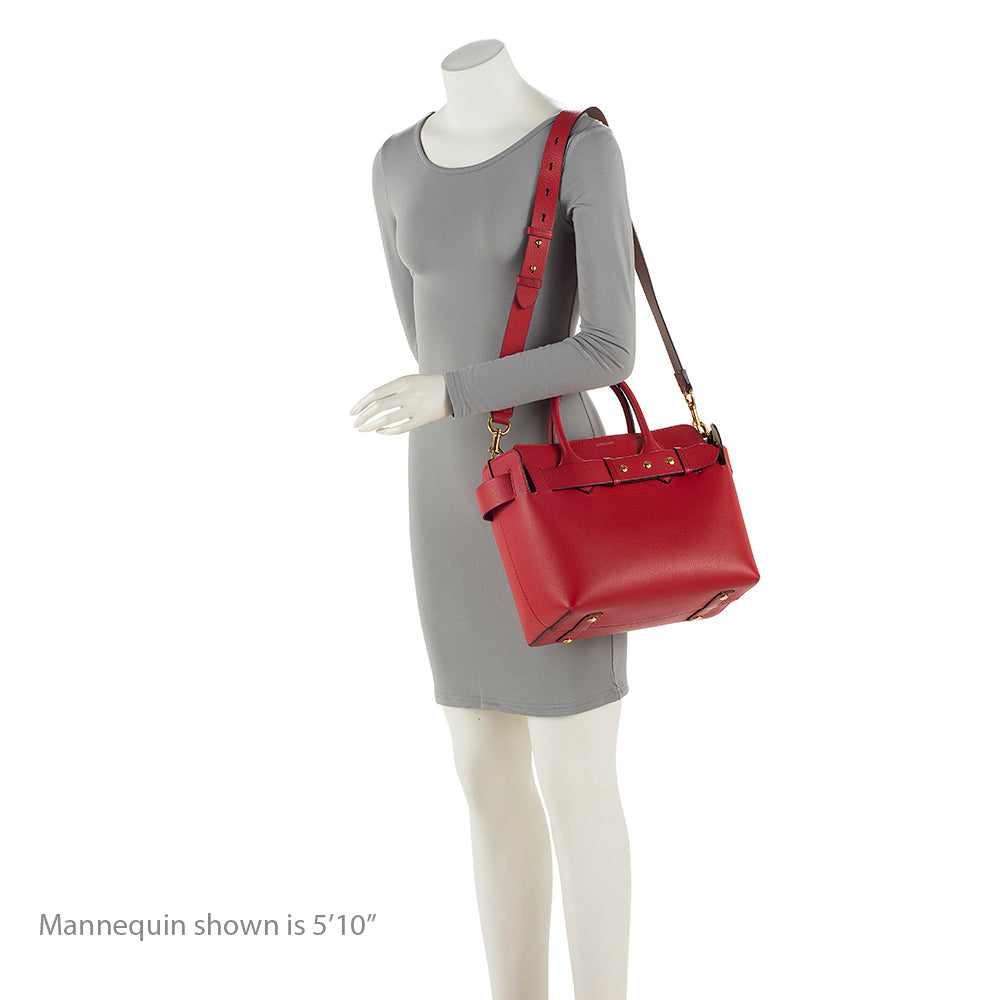 Burberry Leather Marais Belted Small Tote