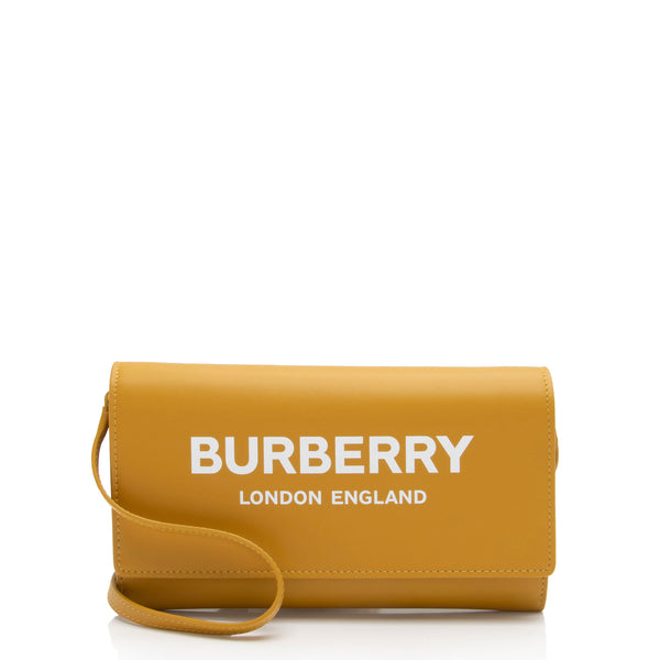 Burberry Leather Hazelmere Wallet on Strap (SHF-hVhkN8)