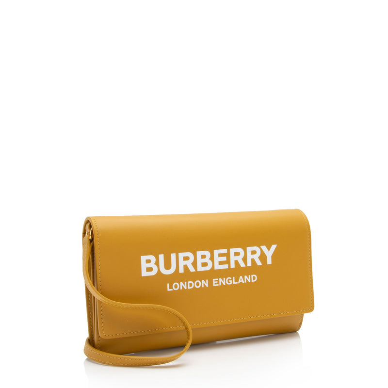 Burberry Leather Hazelmere Wallet on Strap (SHF-hVhkN8)