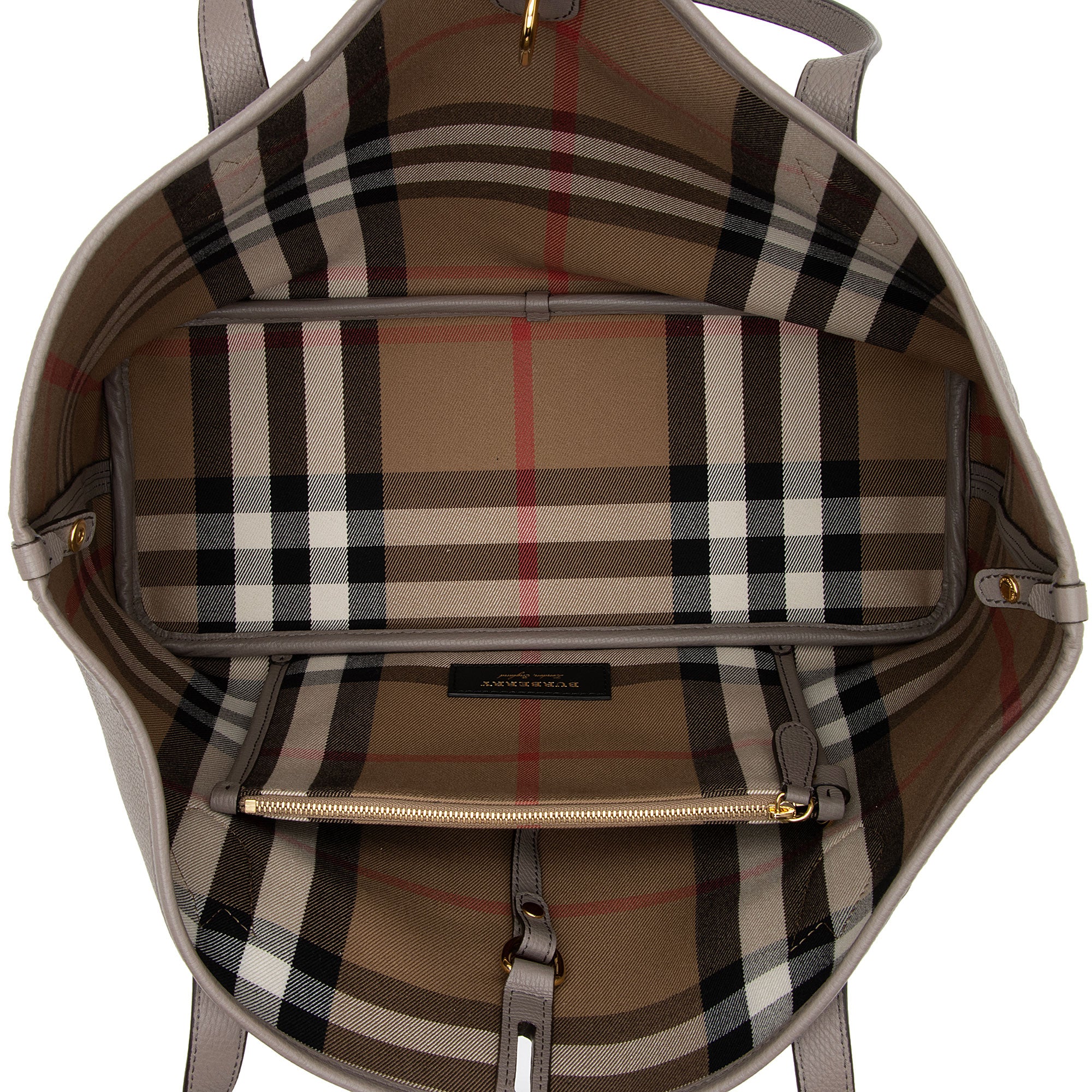 Burberry Leather Honeybrook Derby Medium Tote (SHF-eUcGSe)