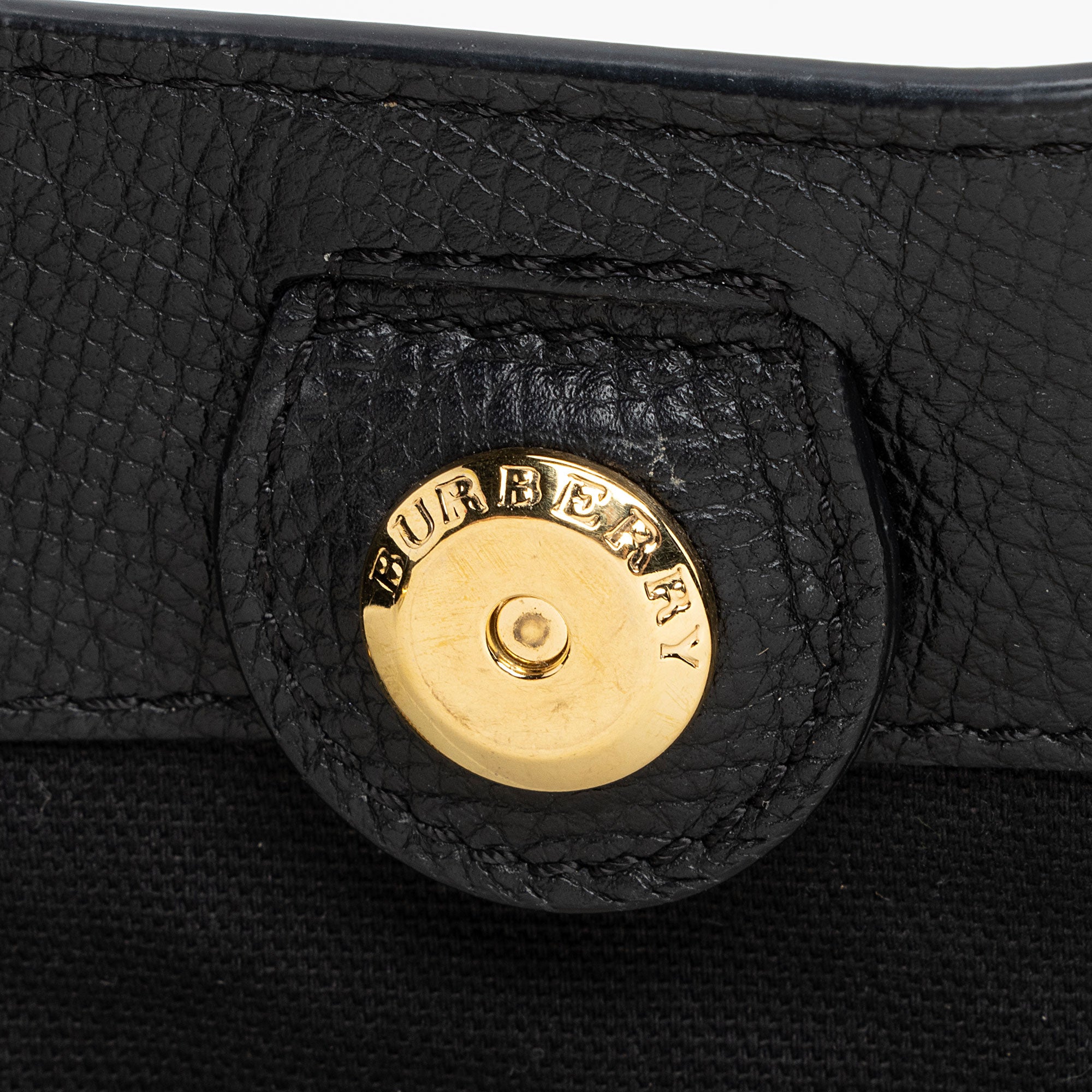 Burberry Leather House Check Derby Canterbury Small Tote (SHF-ANV3FD)