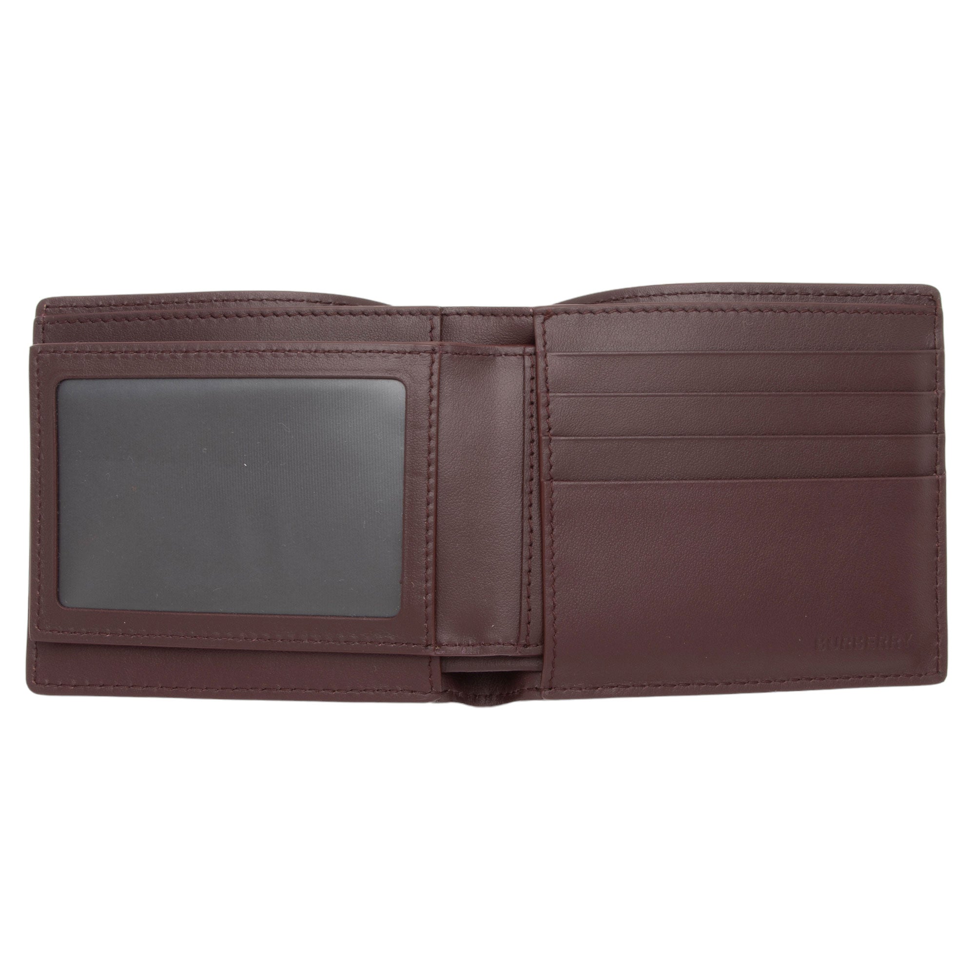 Burberry Leather Logo Bi-Fold Wallet (SHF-NYKTBT)