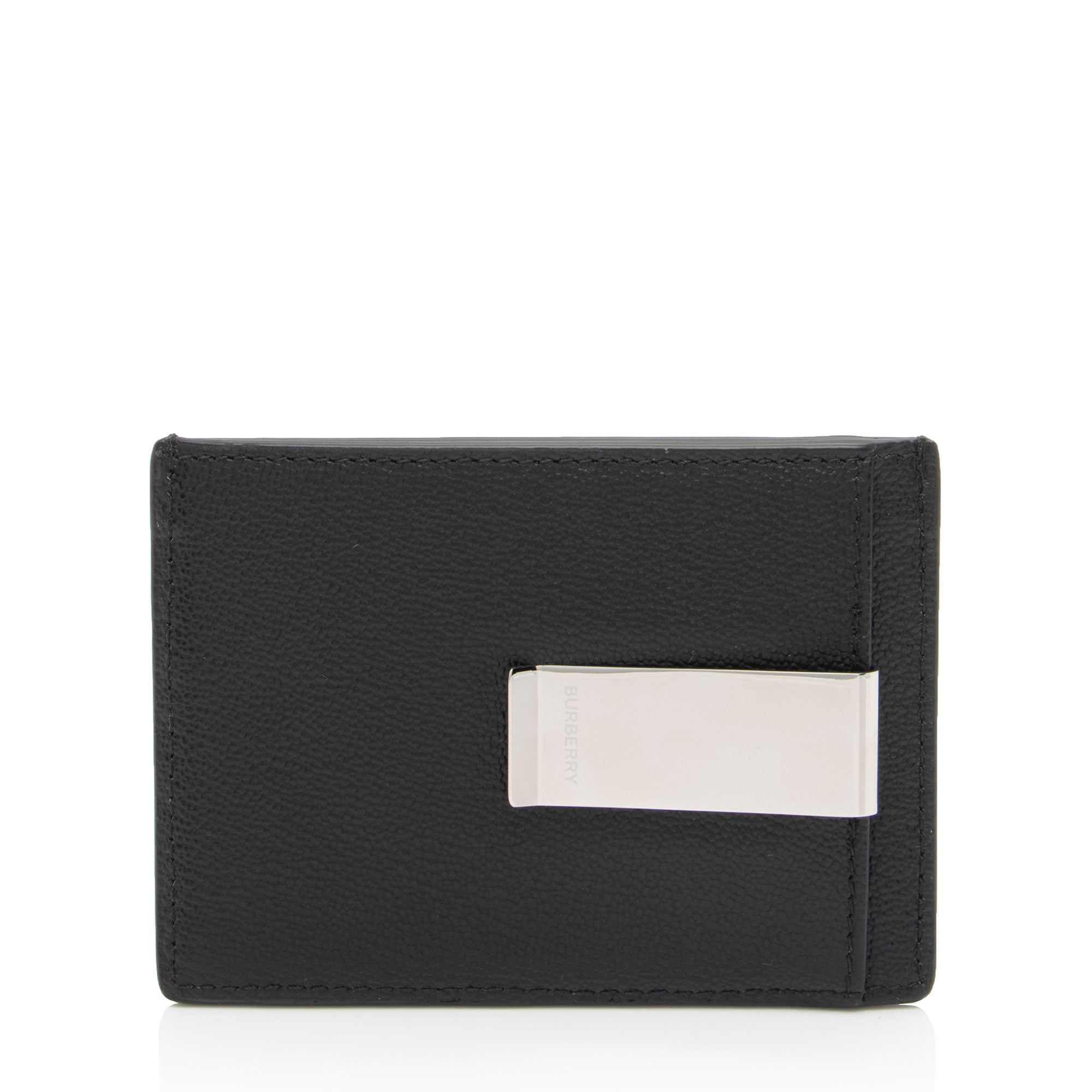 Burberry Leather Money Clip Card Case (SHF-5J0Q3i)