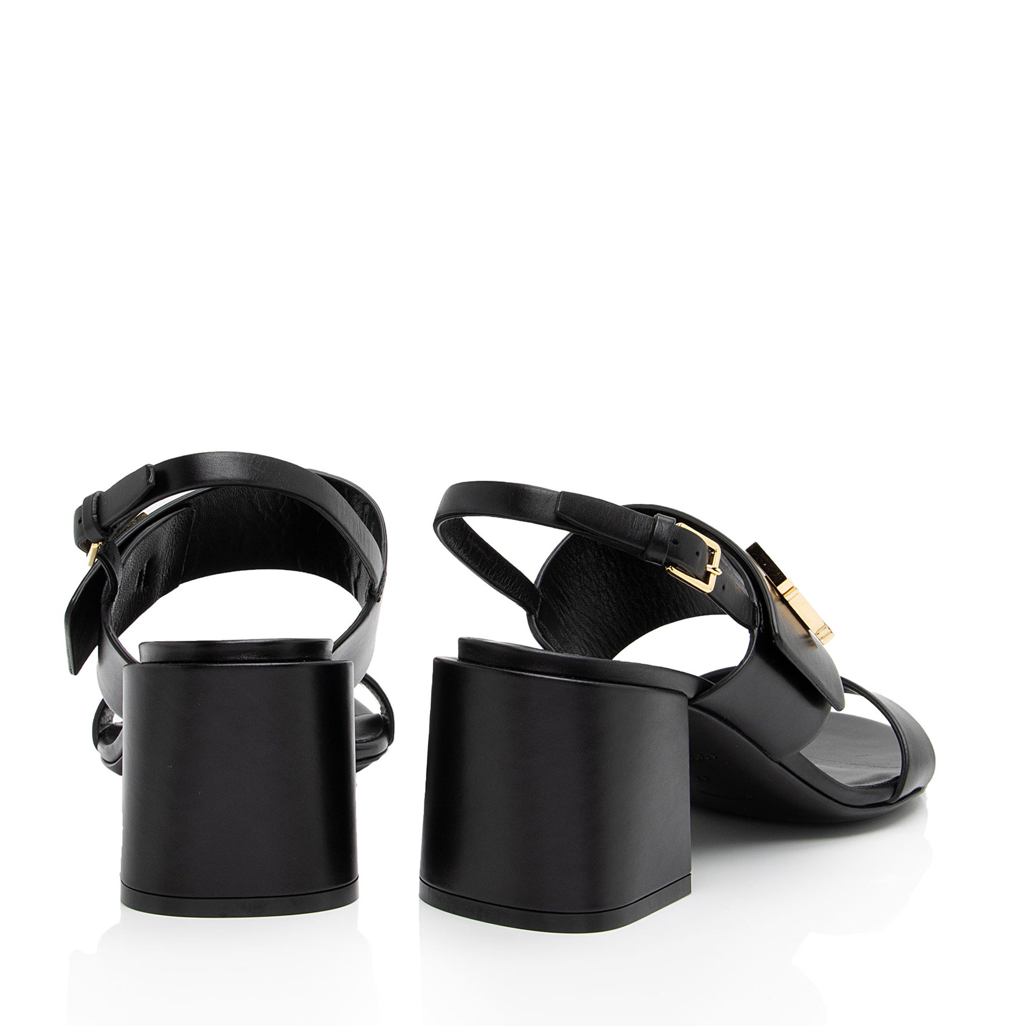 Burberry Leather TB Slingback Sandals - Size 7 / 37 (SHF-Uf5TNA)