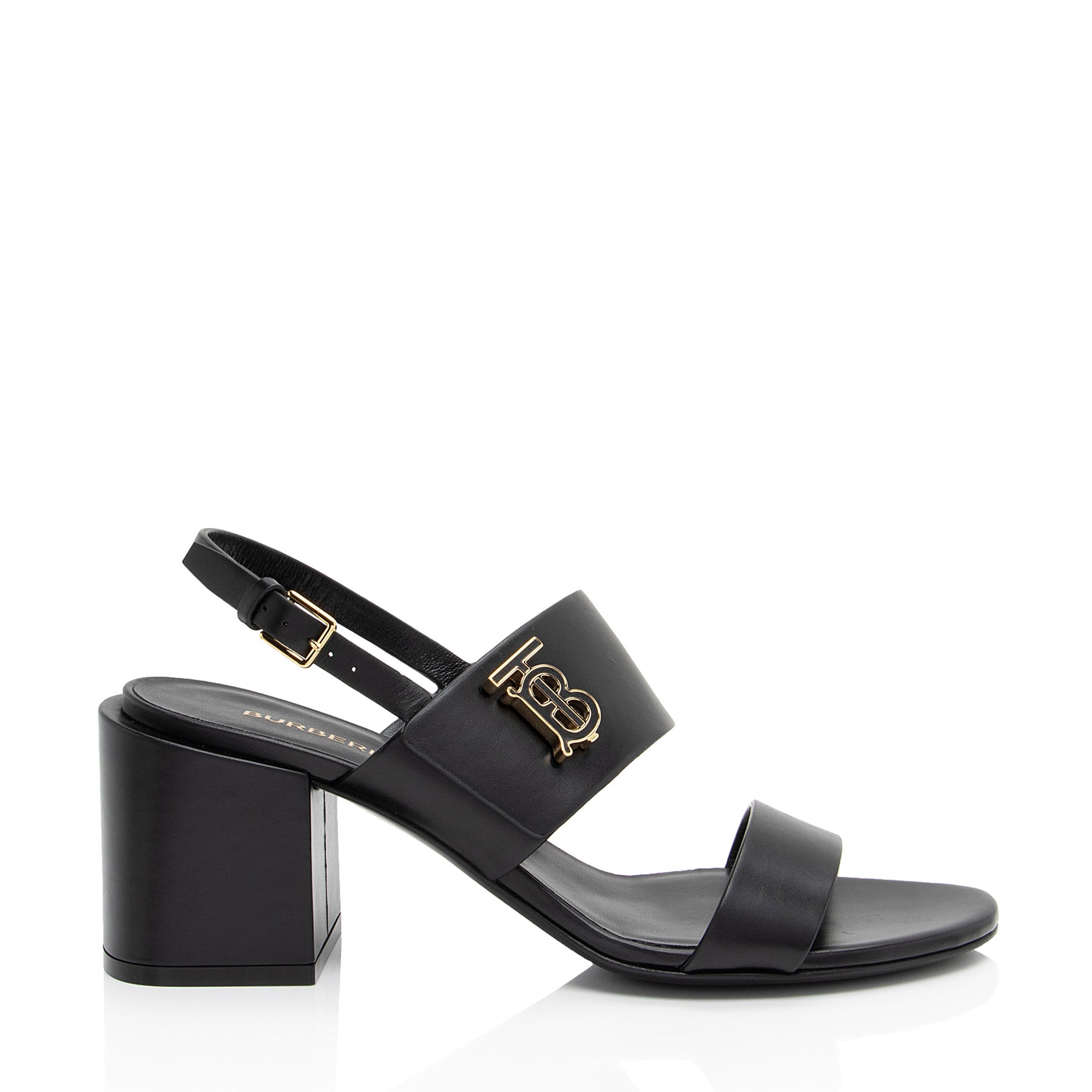 Burberry Leather TB Slingback Sandals - Size 7 / 37 (SHF-Uf5TNA)