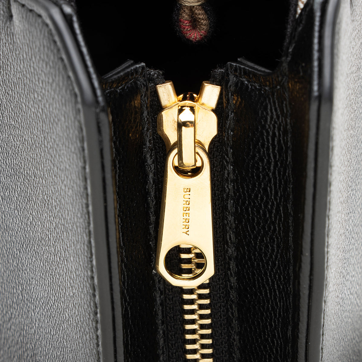 Burberry Leather Nova Check Banwell Medium Tote