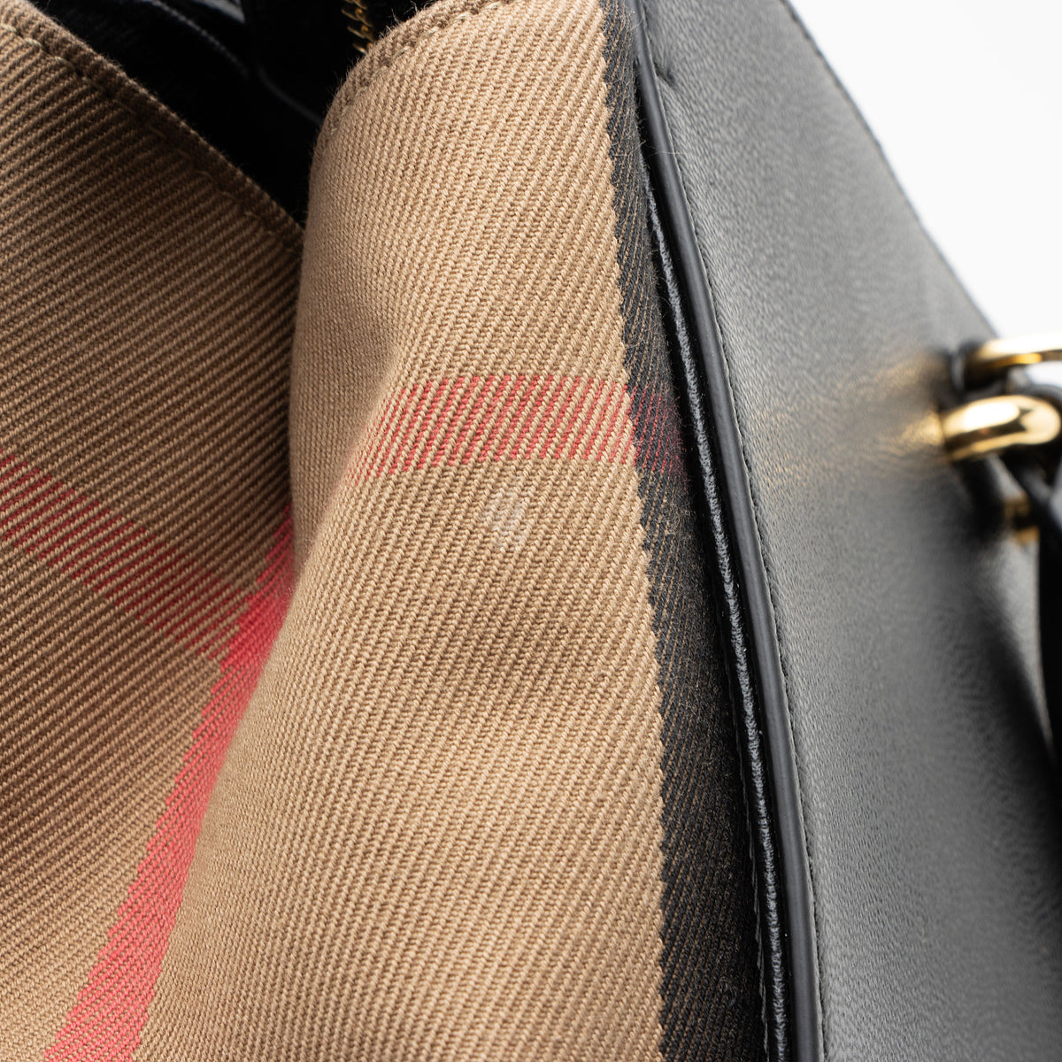 Burberry Leather Nova Check Banwell Medium Tote