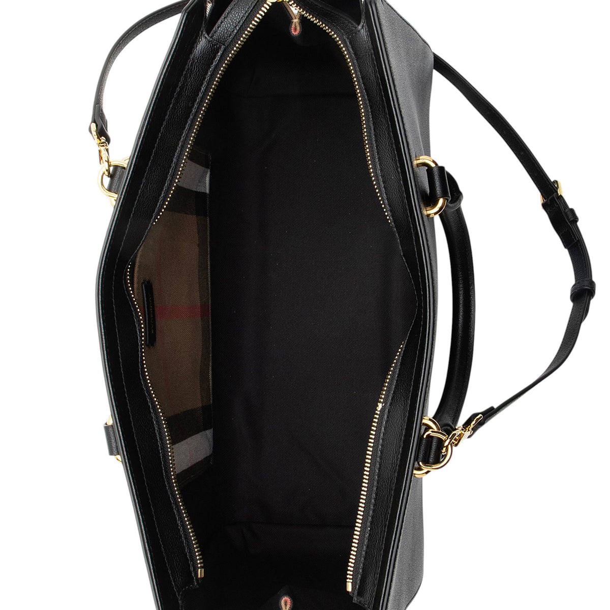 Burberry Leather Nova Check Banwell Medium Tote