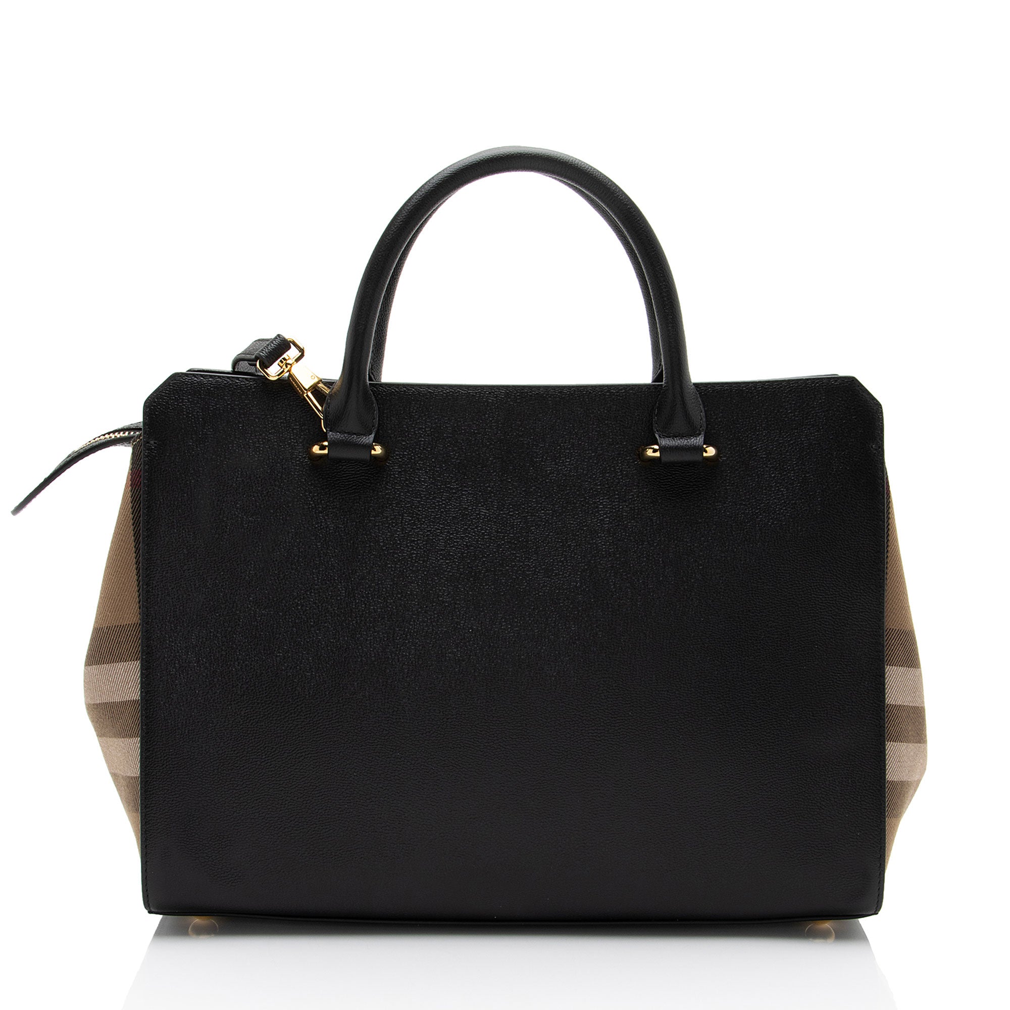 Burberry Leather Nova Check Banwell Tote