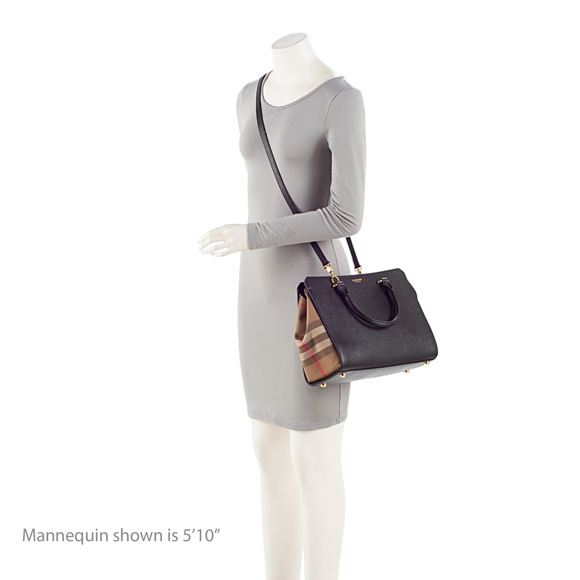 Burberry Leather Nova Check Banwell Tote