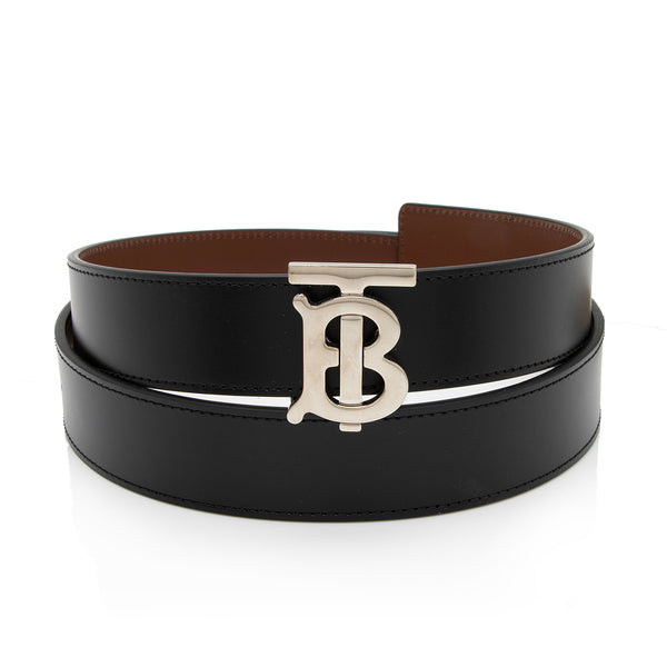 Burberry Leather Reversible TB Monogram Belt - Size 42 / 105 (SHF-2385 –  LuxeDH