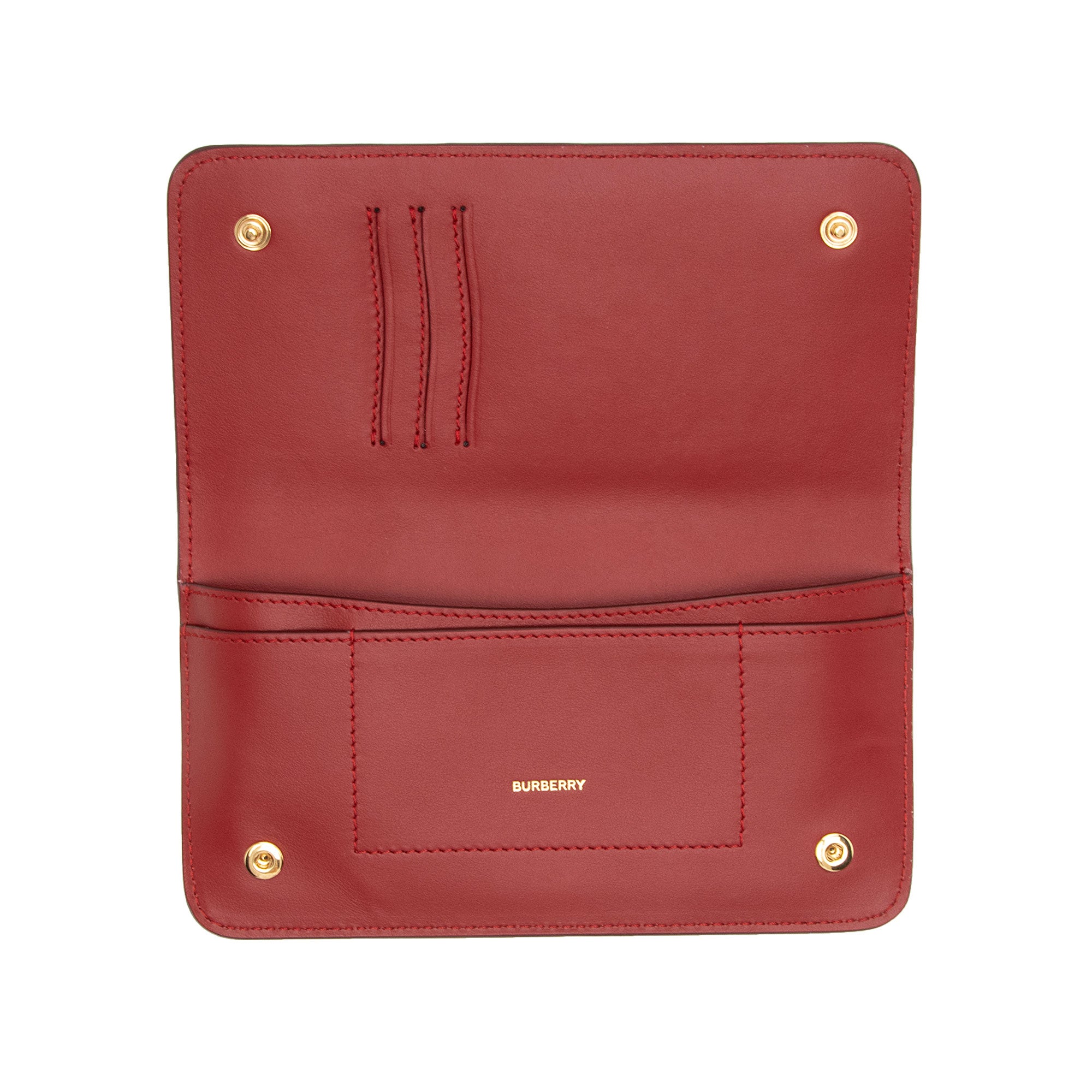 Burberry Leather Rowe Snap Wallet (SHF-jDZaOU)