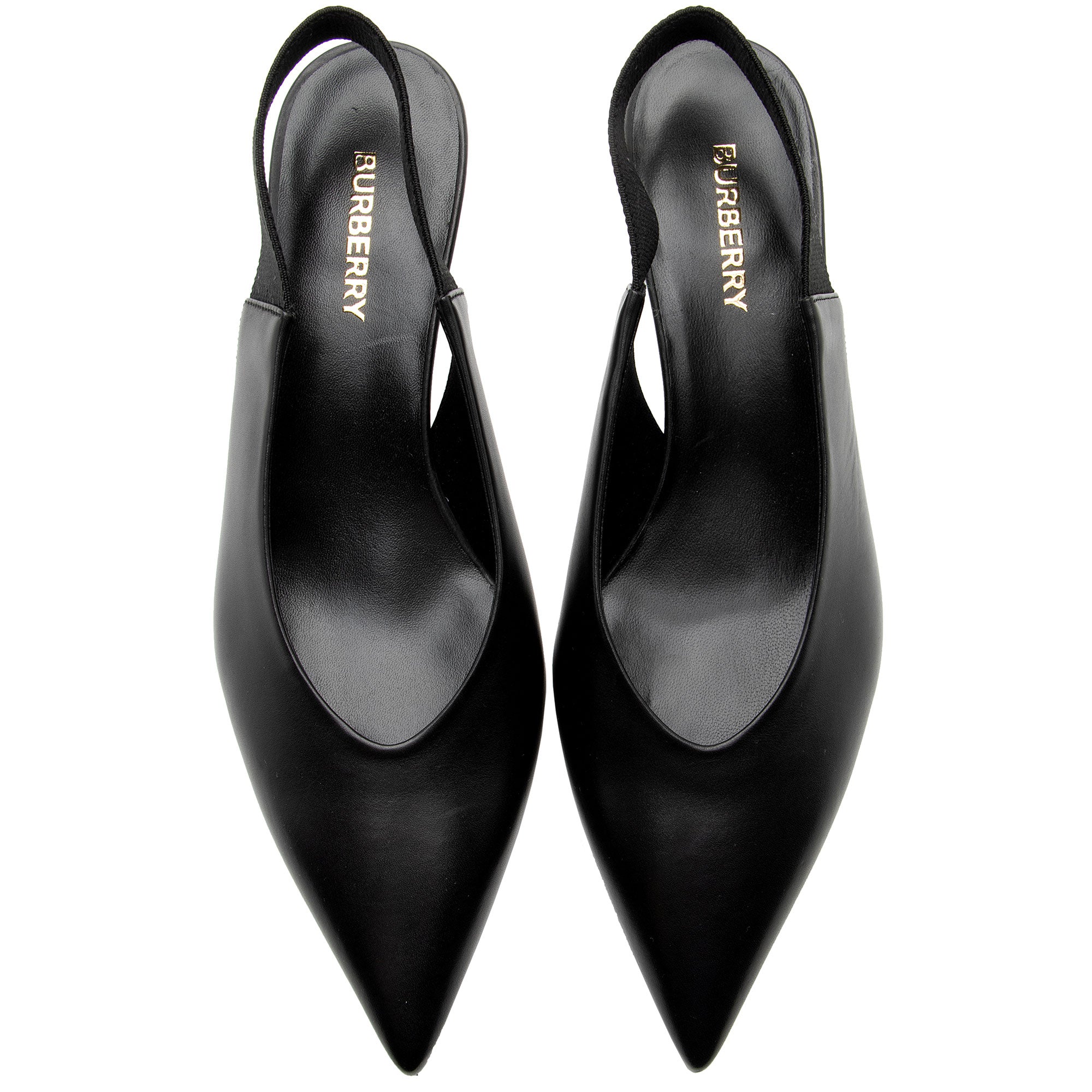 Burberry Leather Slingback Pumps - Size 7.5 / 37.5 (SHF-rndgRv)